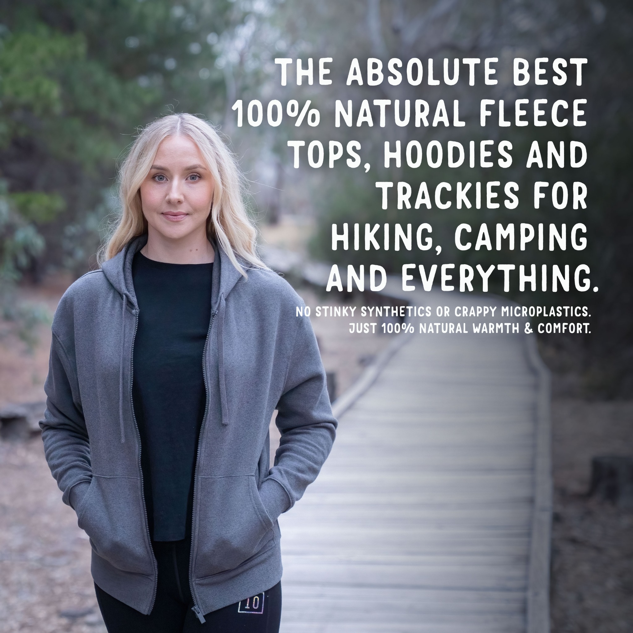 ioMerino Facebook ad: Say no to synthetic Fake Fleece & go…