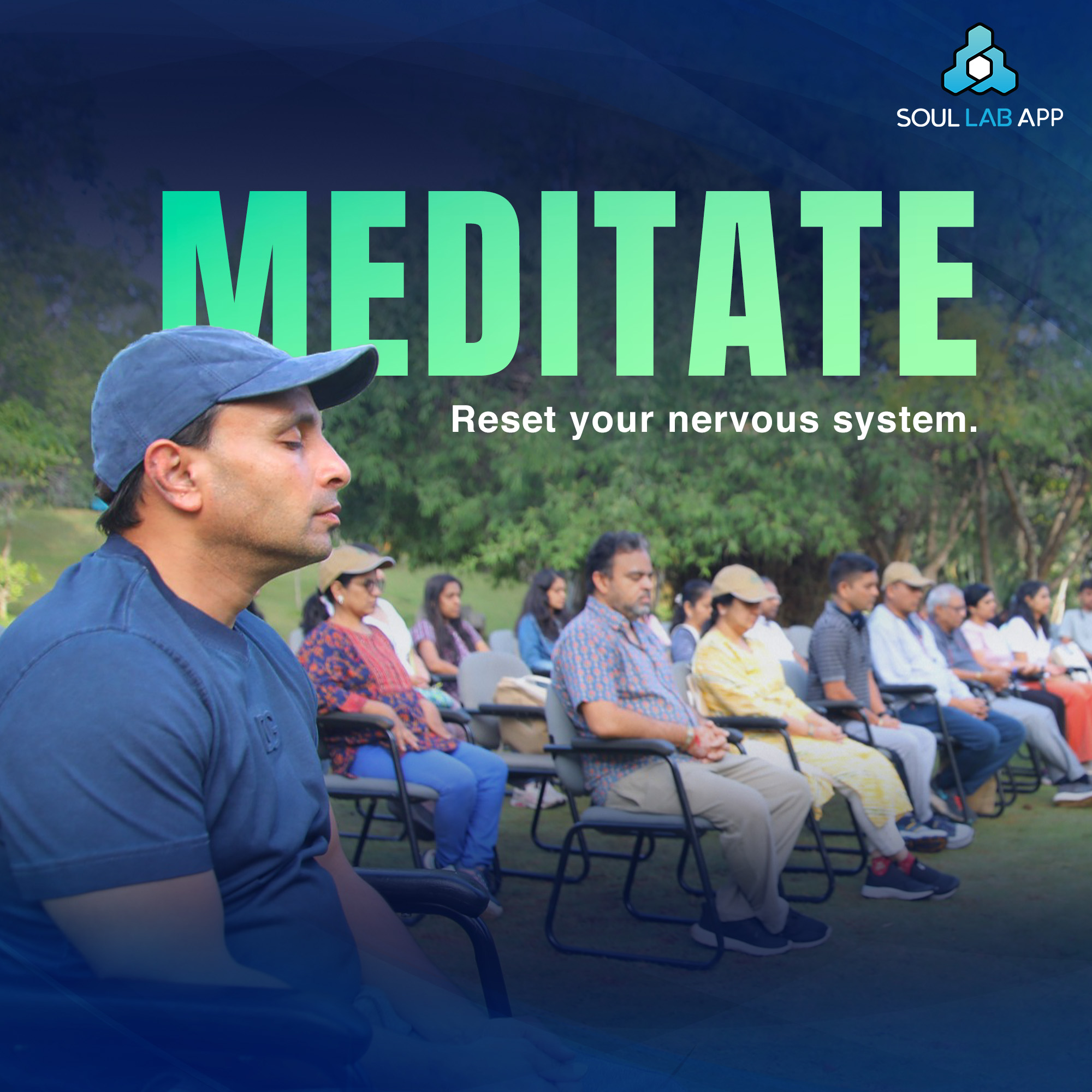 shreansdagafoundation Facebook ad: Meditate. Heal. Transform.