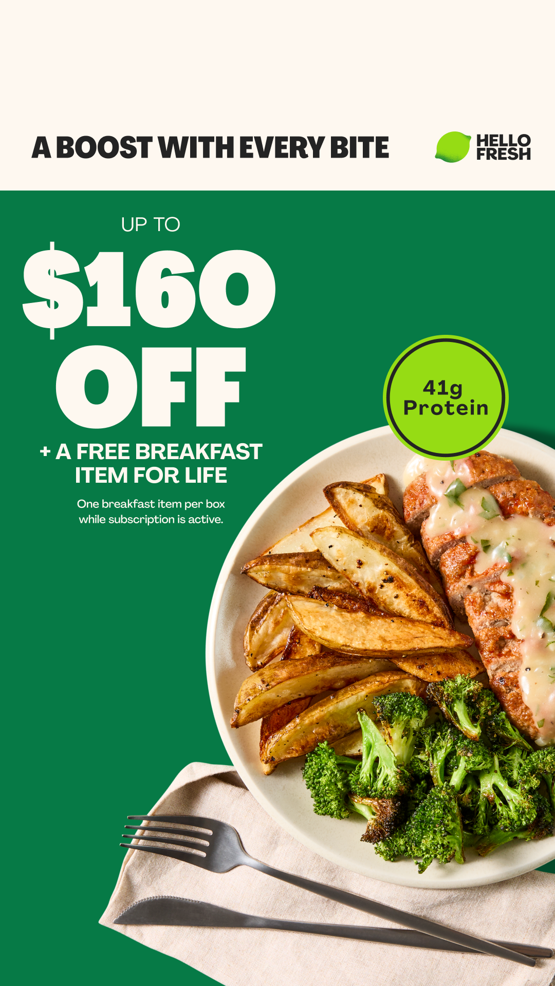 HelloFresh Facebook ad