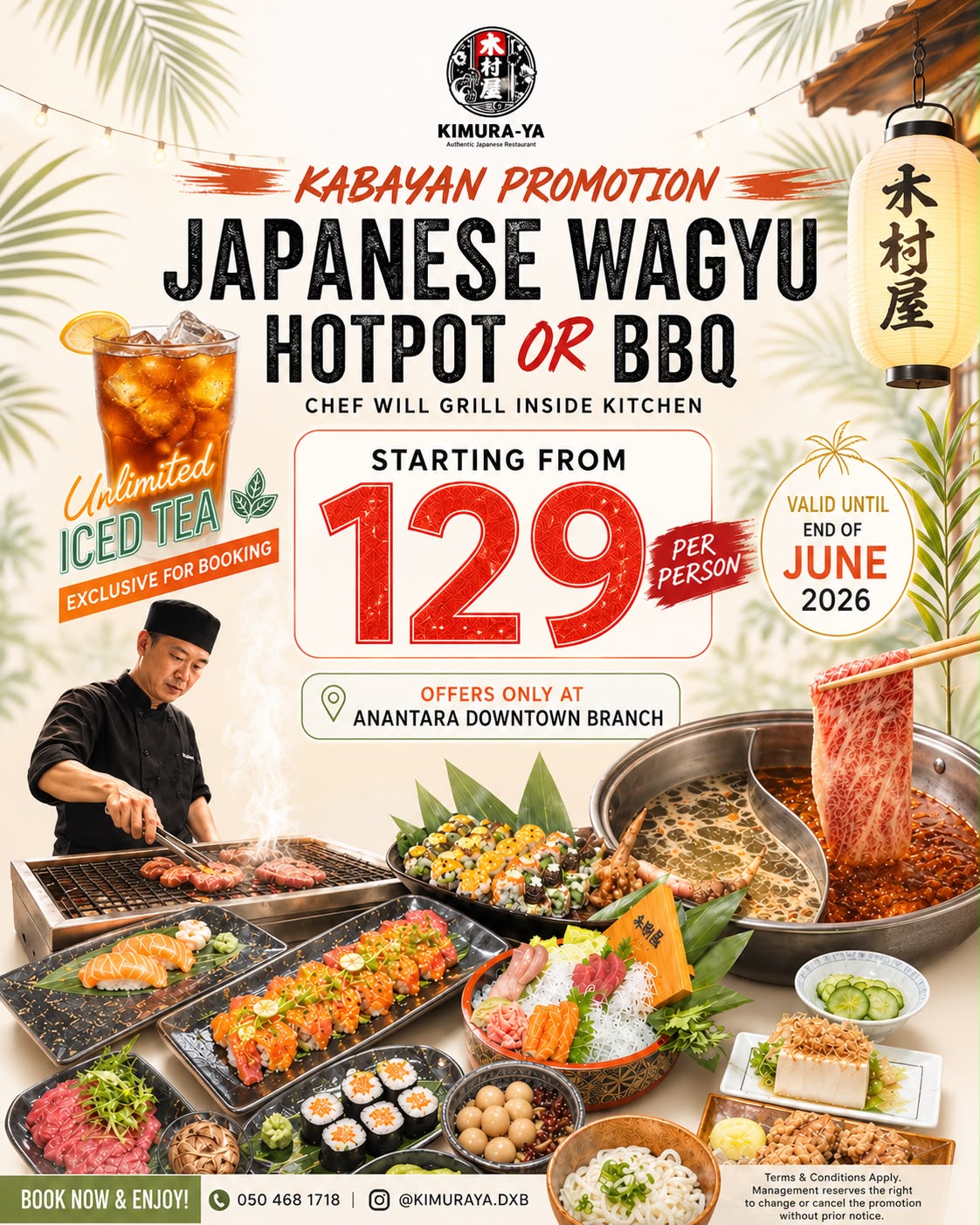 Kimura-ya Dubai 木村屋ビジネスベイ Facebook ad: Sino ang mahilig sa Wagyu and Sushi?