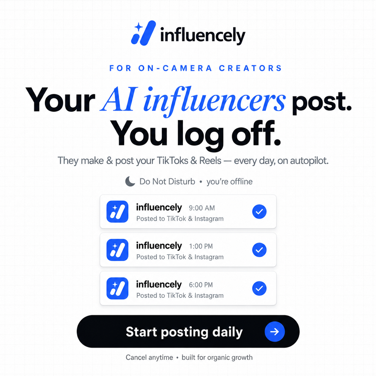 Influencely.ai Facebook ad from Jun 19, 2026