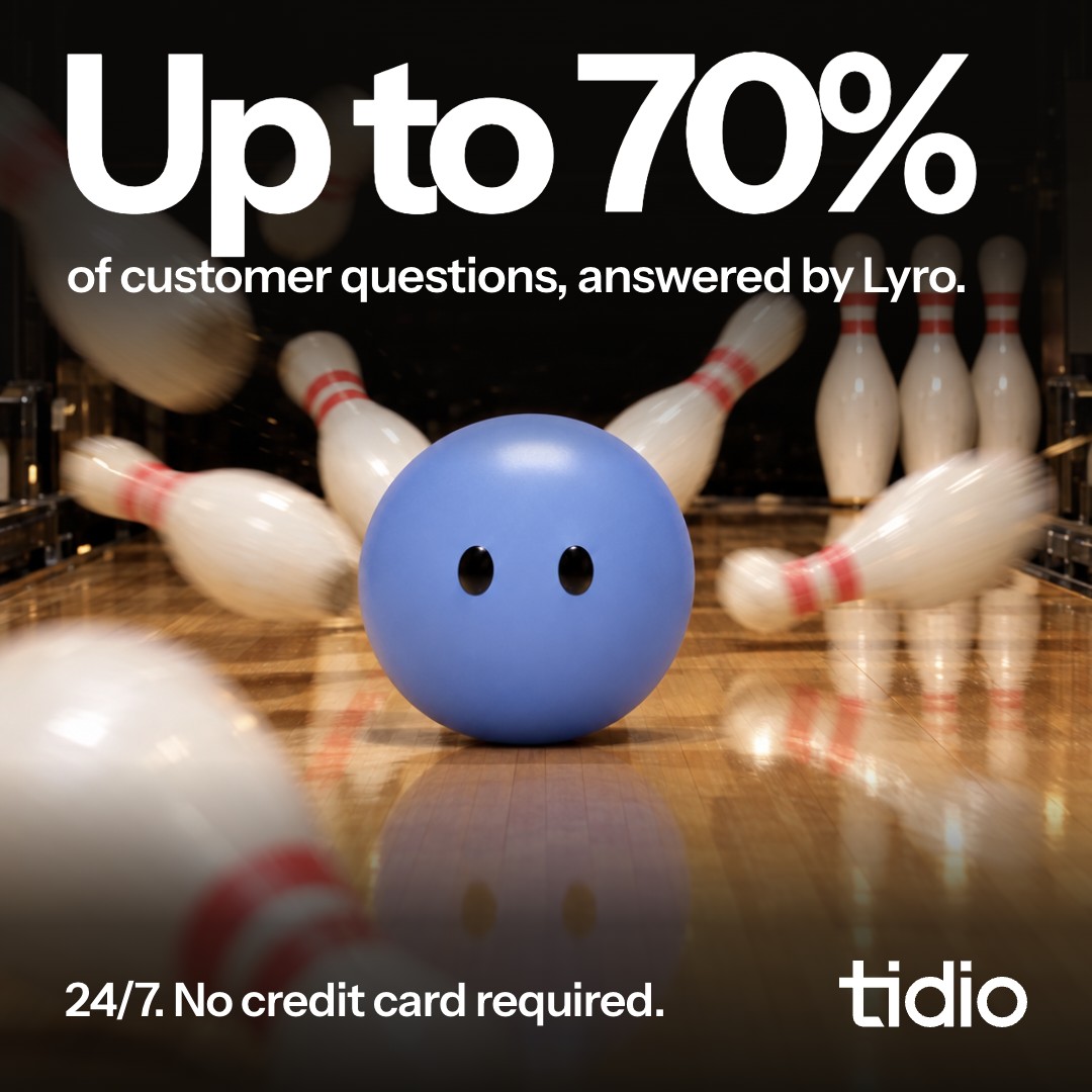 Tidio Facebook ad: Stop paying to answer the same question