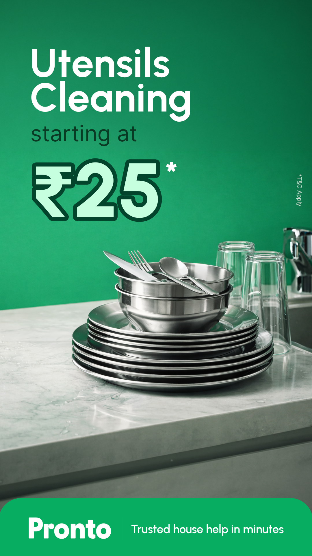 Pronto - India's 10 Minute Home Services App Facebook ad