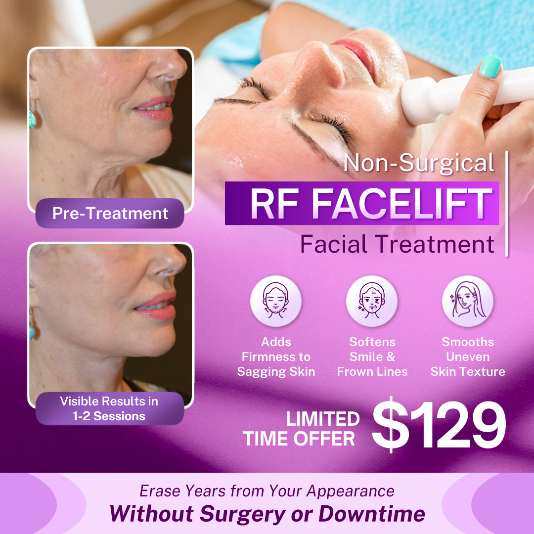 Skin Therapy Master Facebook ad: [Save $370] Non-Surgical Facelift for ONLY $129!