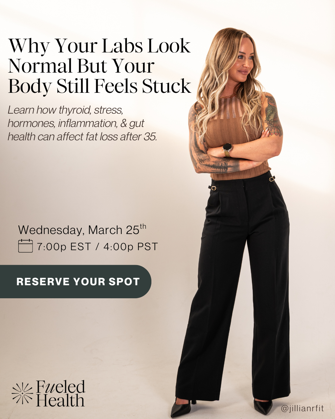 Jillian Rebecca - Metabolism & Hormone Coach for Women Facebook ad