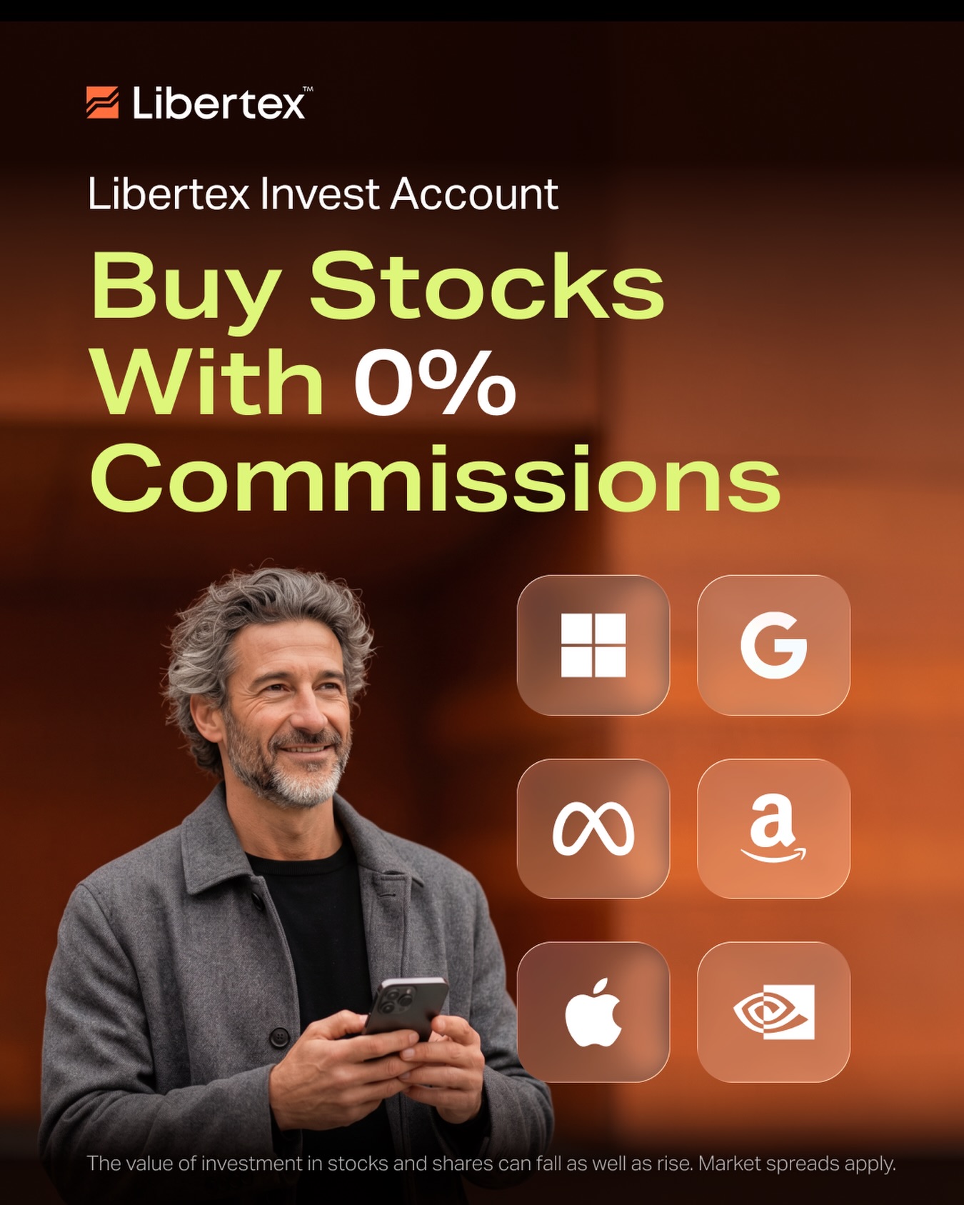 Libertex Europe Facebook ad: Access real stocks from global companies across technology…