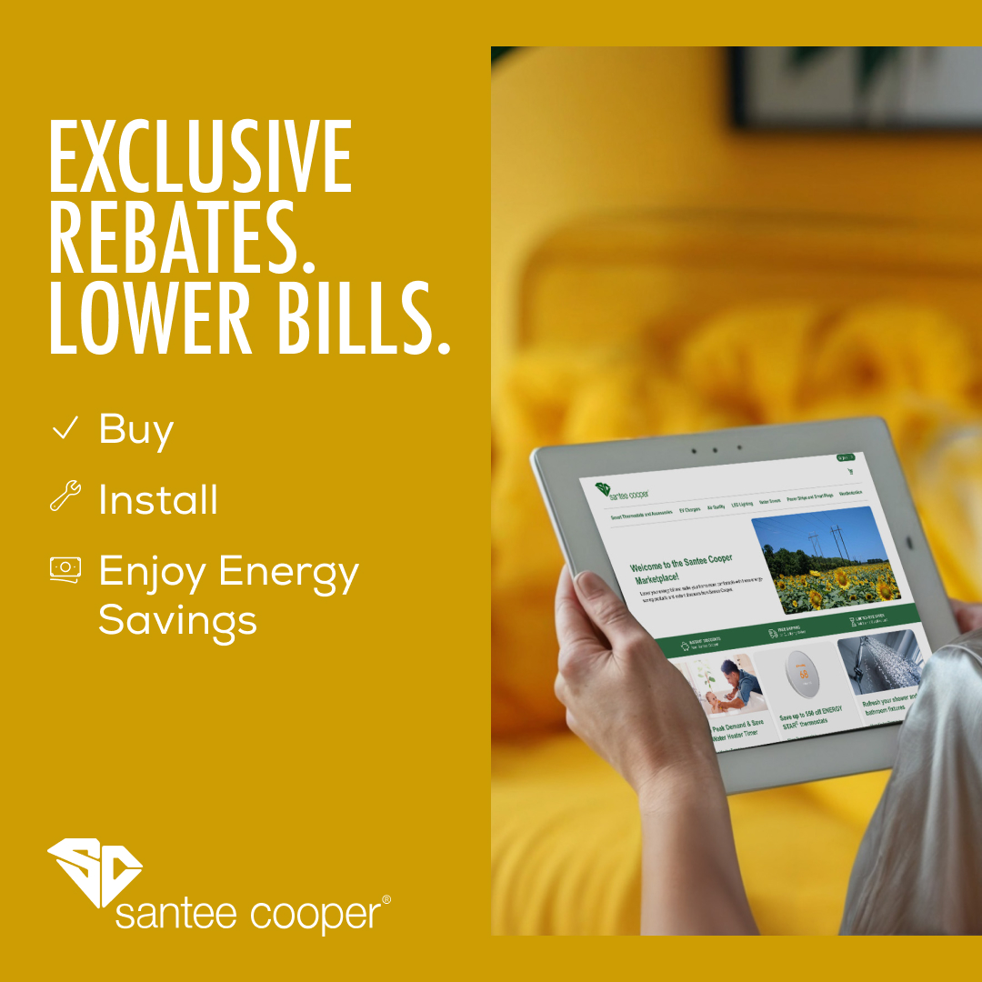 Santee Cooper Facebook ad: Get Instant Savings On Energy-Efficient Products At The…