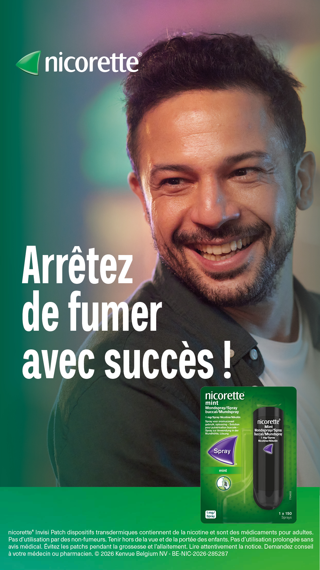 Nicorette België/Belgique Facebook ad