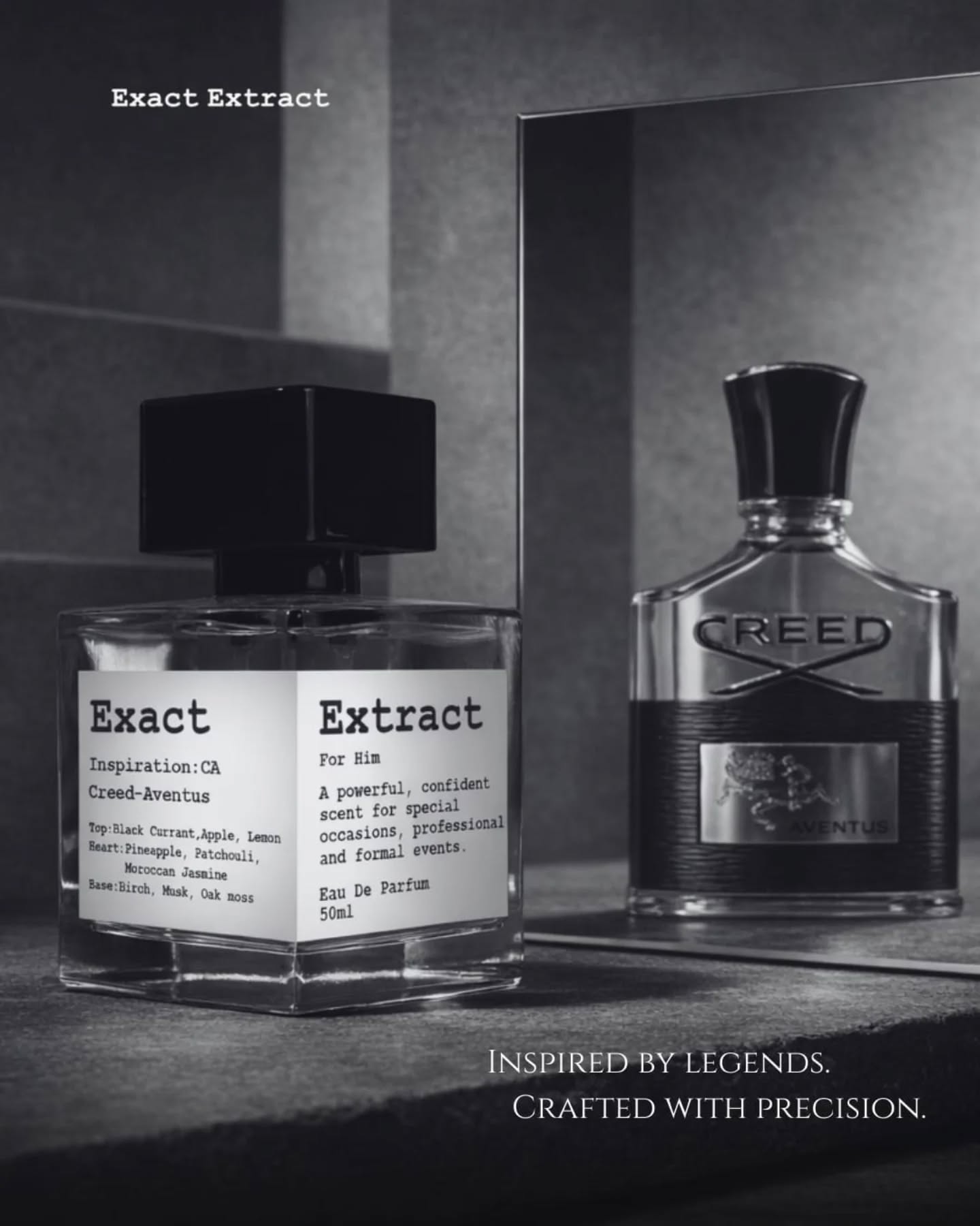 Exact Extract Facebook ad: Inspired by an icon, Crafted with precision