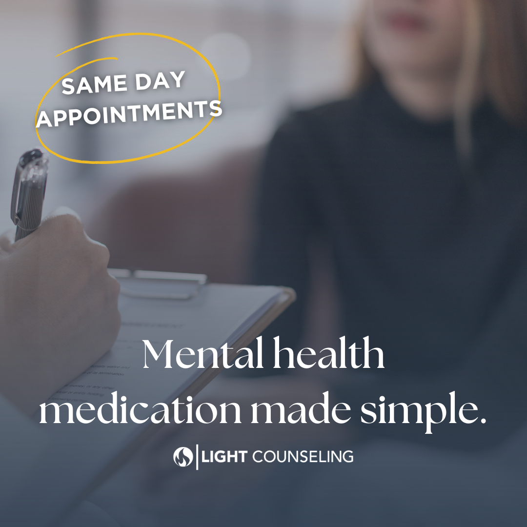 Light Counseling Facebook ad: We’re Here and We Care.