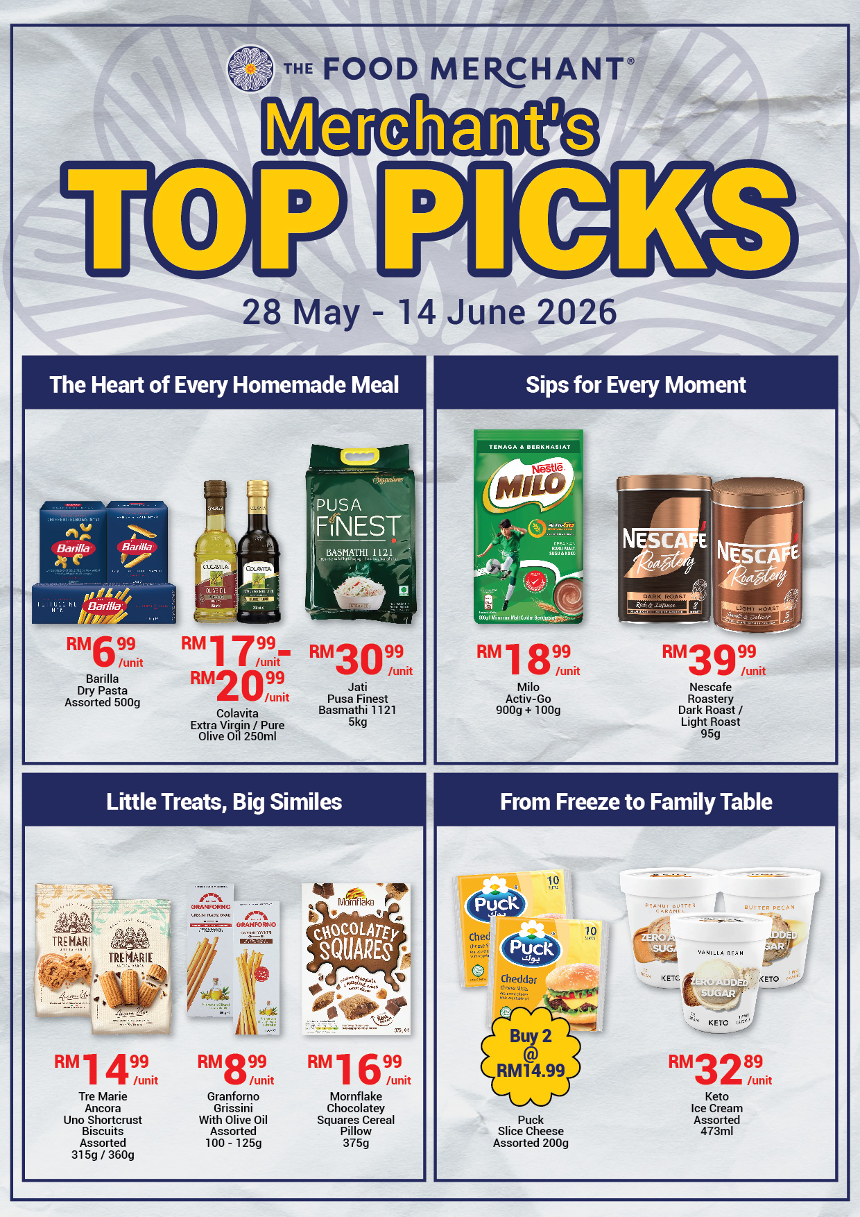 The Food Merchant Facebook ad: Discover our Merchant Top Picks, specially selected…