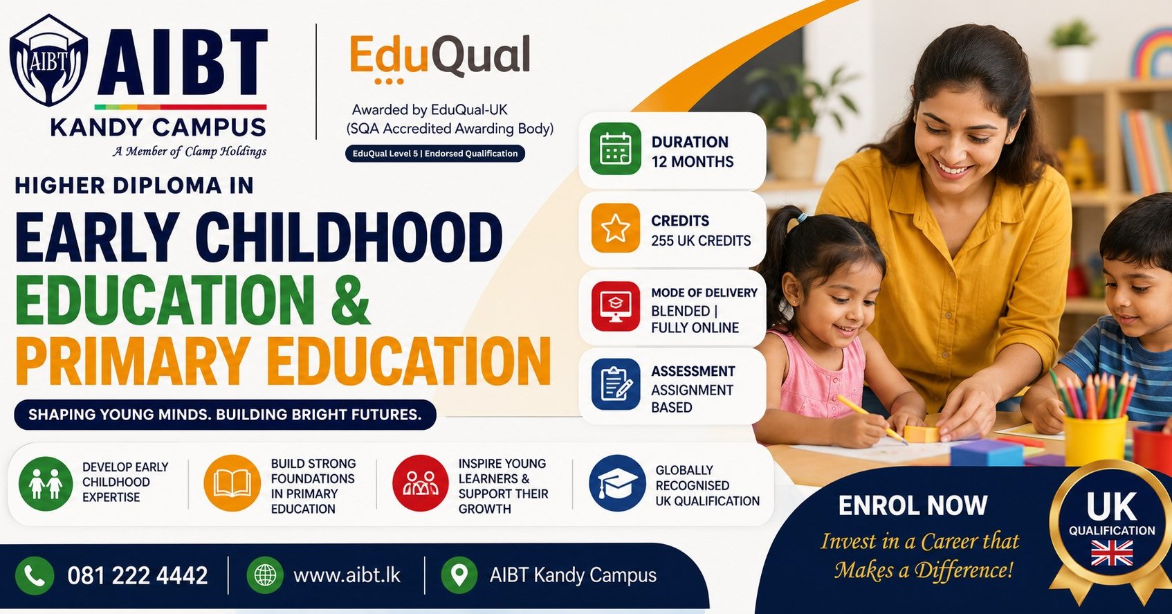 AIBT Kandy Campus Facebook ad: Shape the Future of Young Learners with an…
