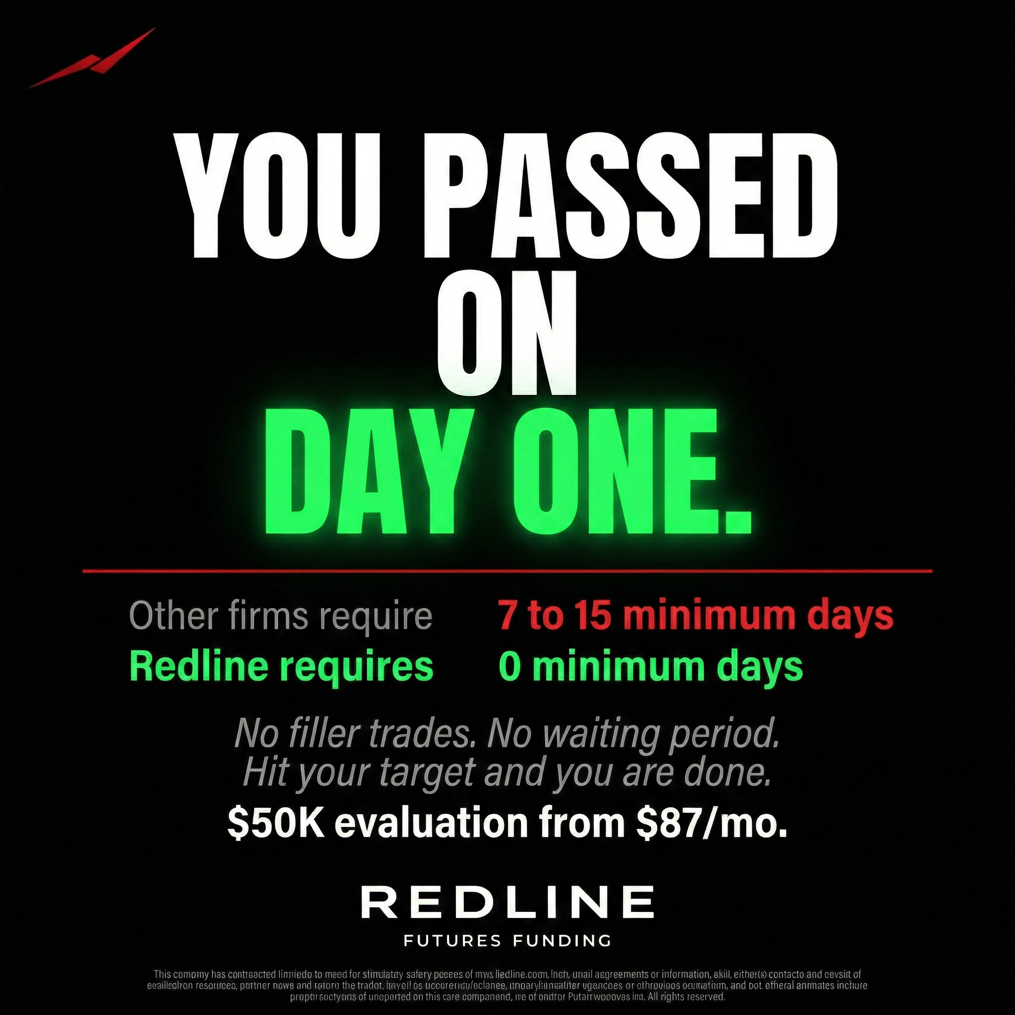 Redline Futures Trading Facebook ad