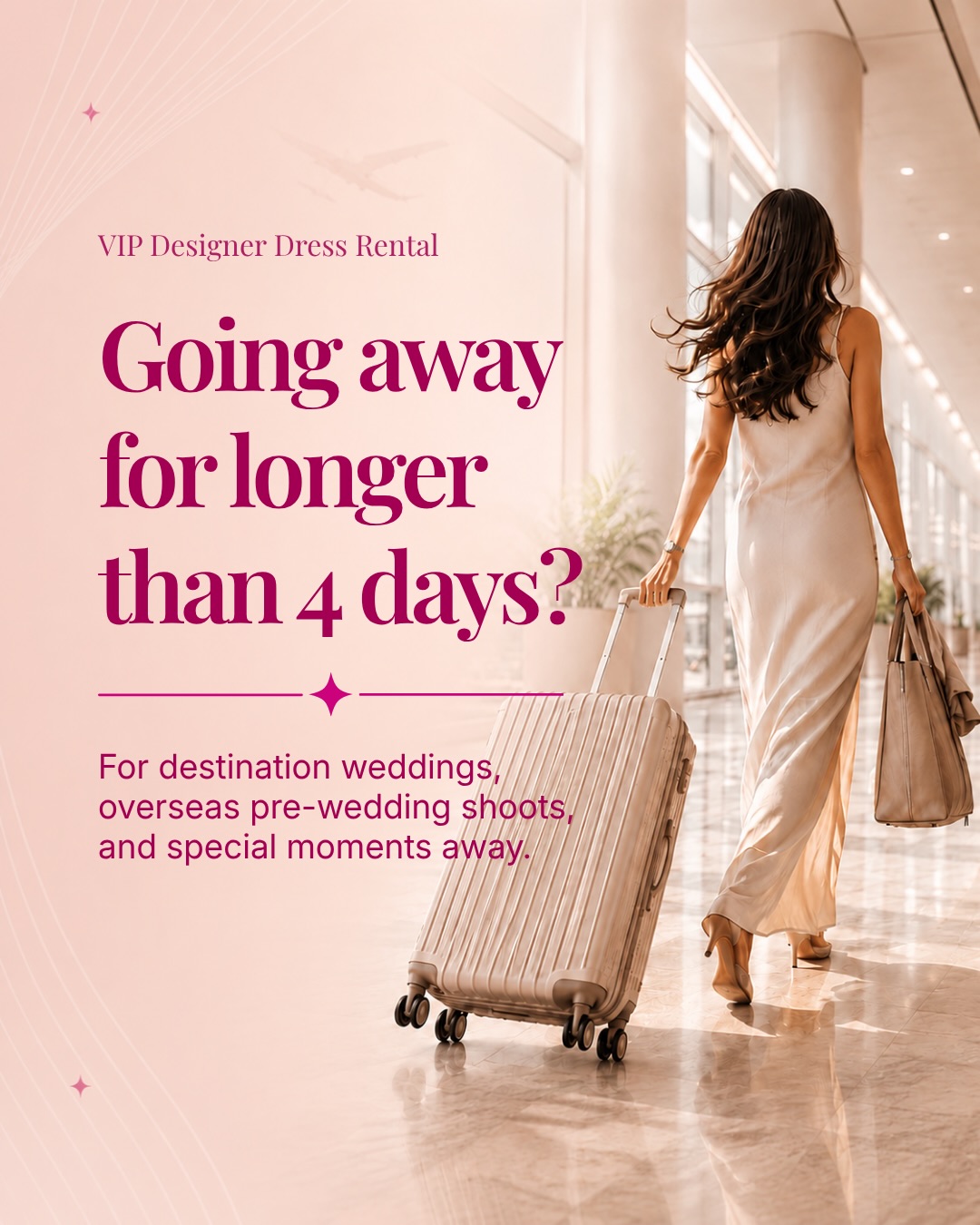 Pret-a-Dress.com Facebook ad: Going away for a destination wedding, celebration or…