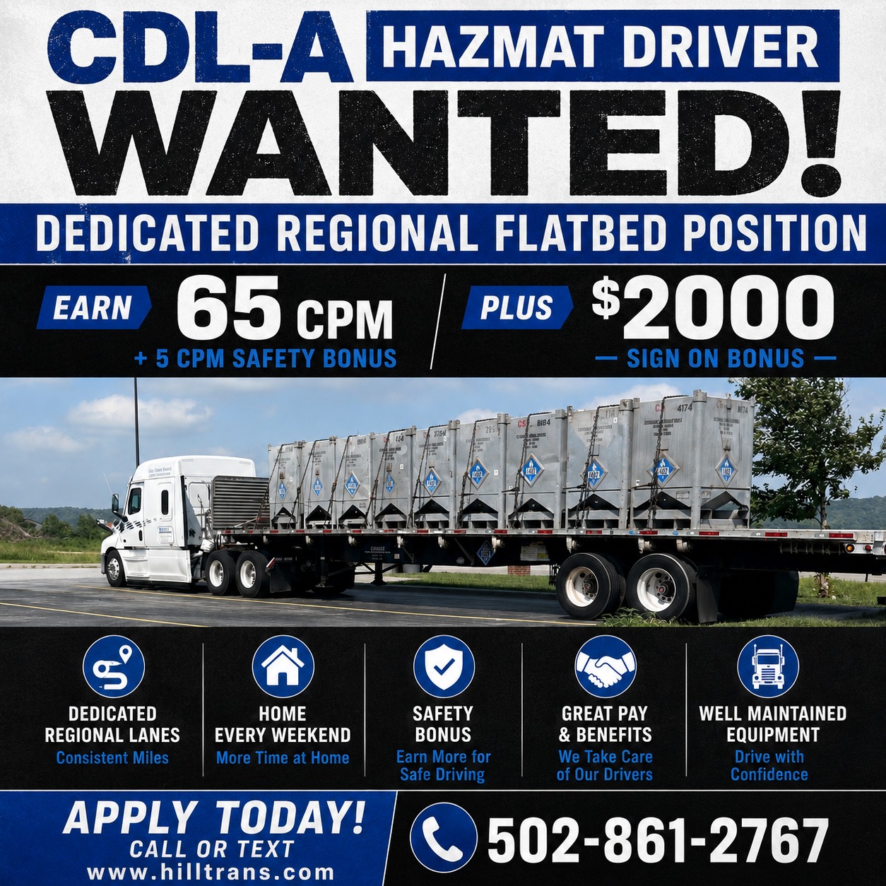Hill Transportation Services Inc Facebook ad