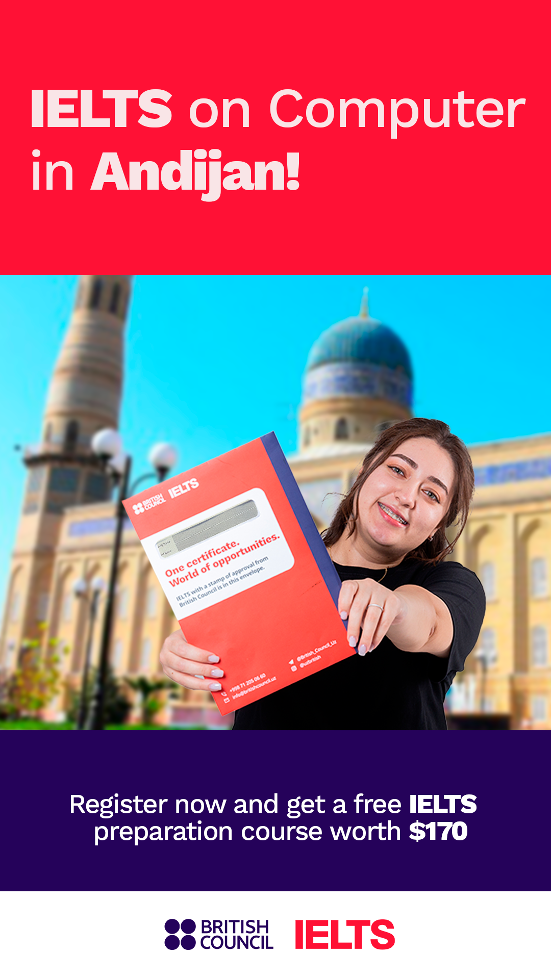 British Council Uzbekistan Facebook ad