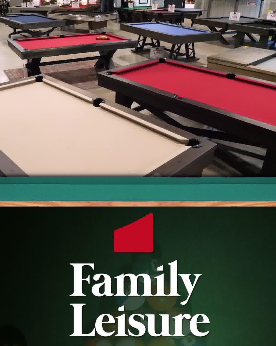 Family Leisure Facebook ad: Up to 50% Off Pool Tables