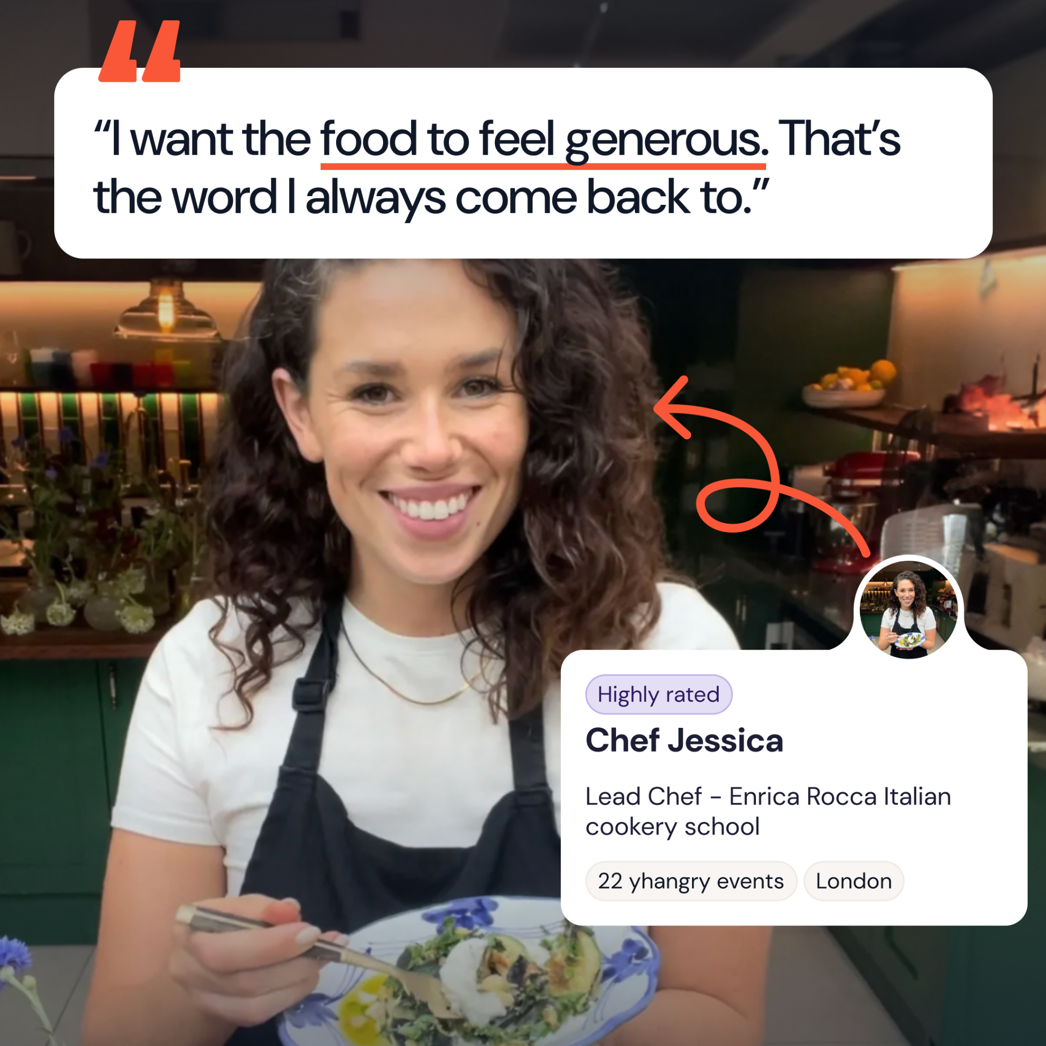 yhangry Facebook ad: Planning a special dinner?