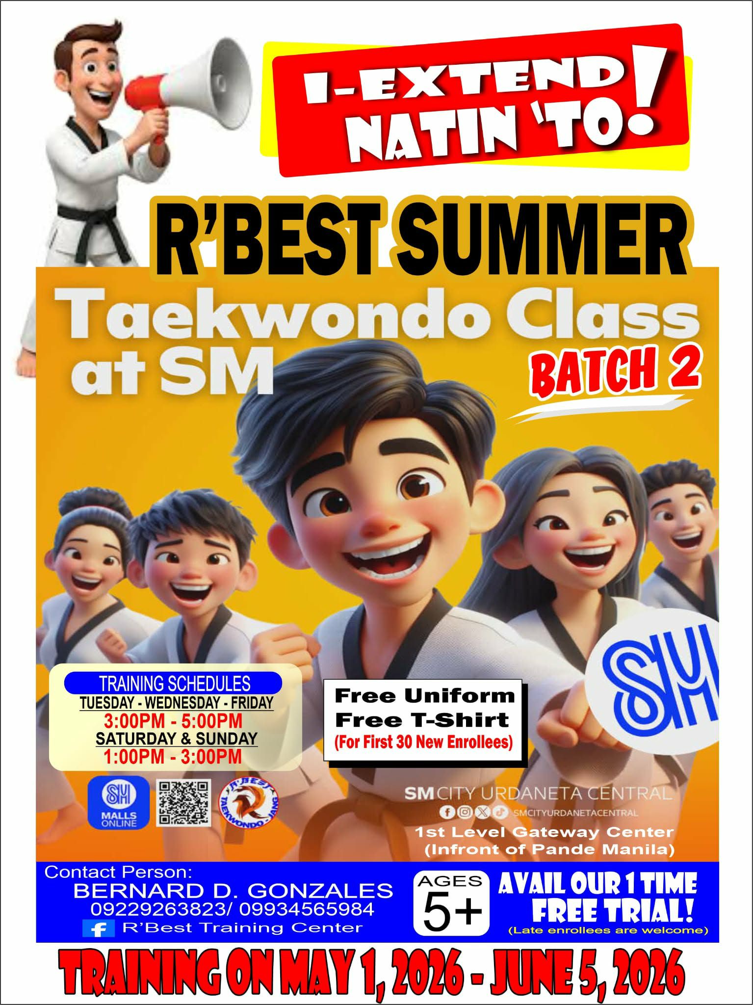 R' Best Taekwondo Training Center Facebook ad: Late na ba magstart ang summer mo?Well, hindi…