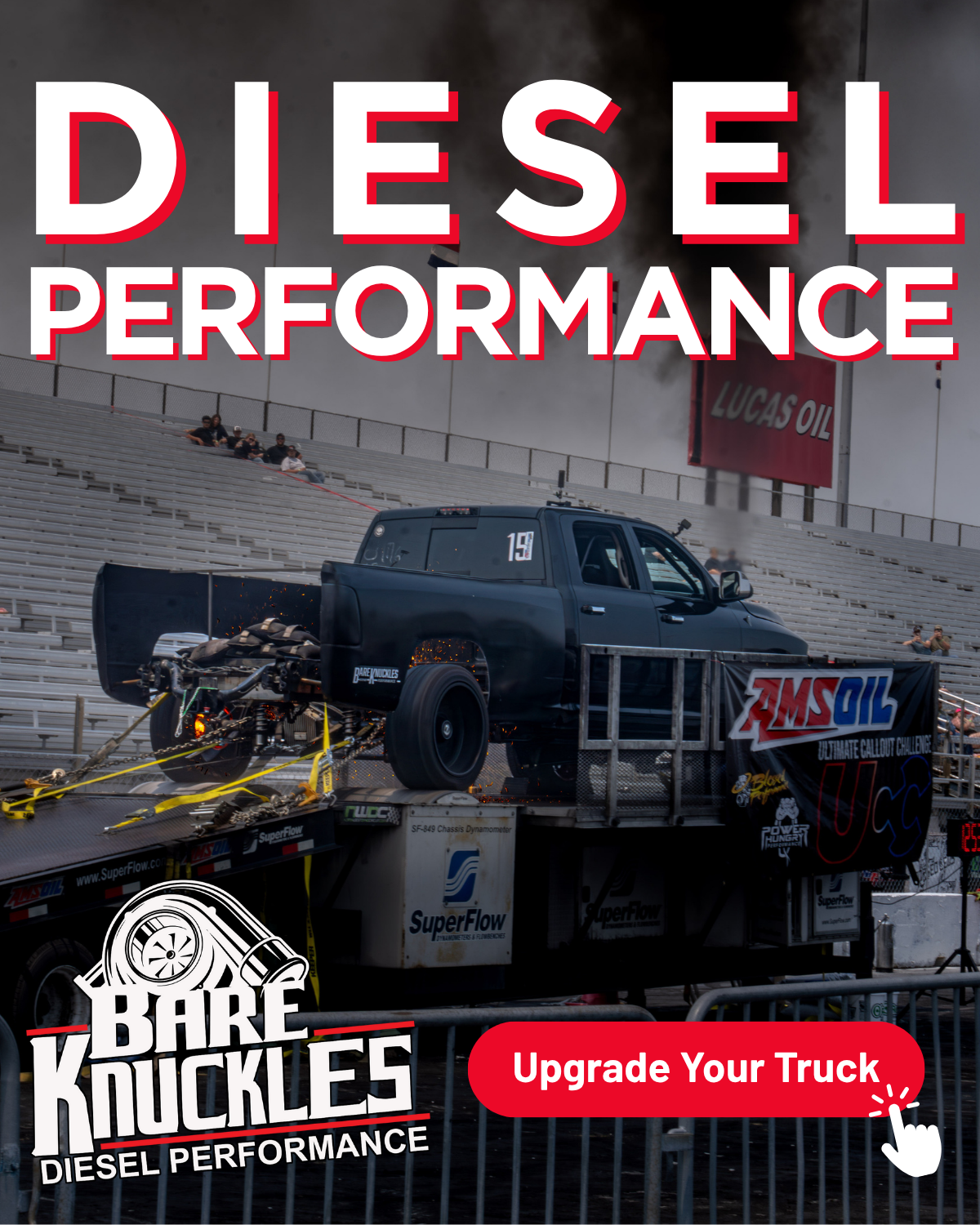 Bare Knuckles Diesel Performance Facebook ad from Dec 5, 2025