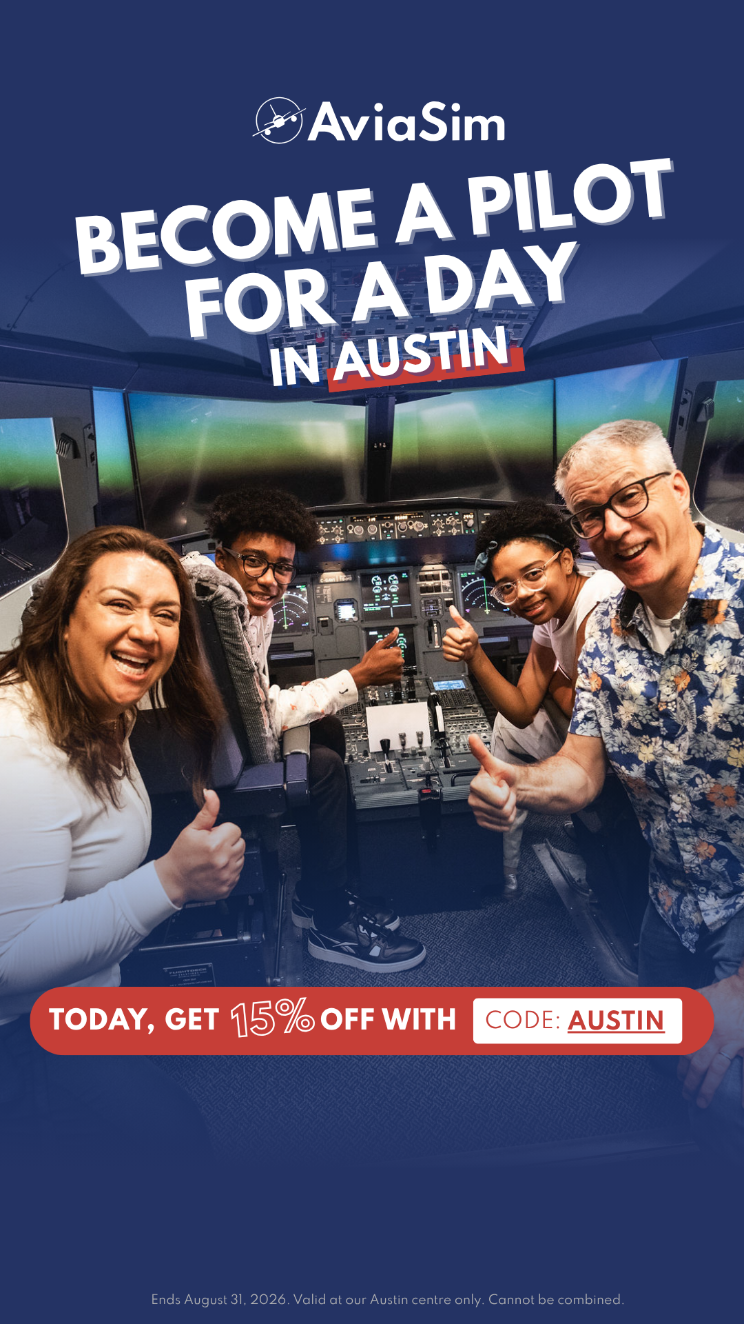 AviaSim - Flight simulators Facebook ad from Aug 19, 2026