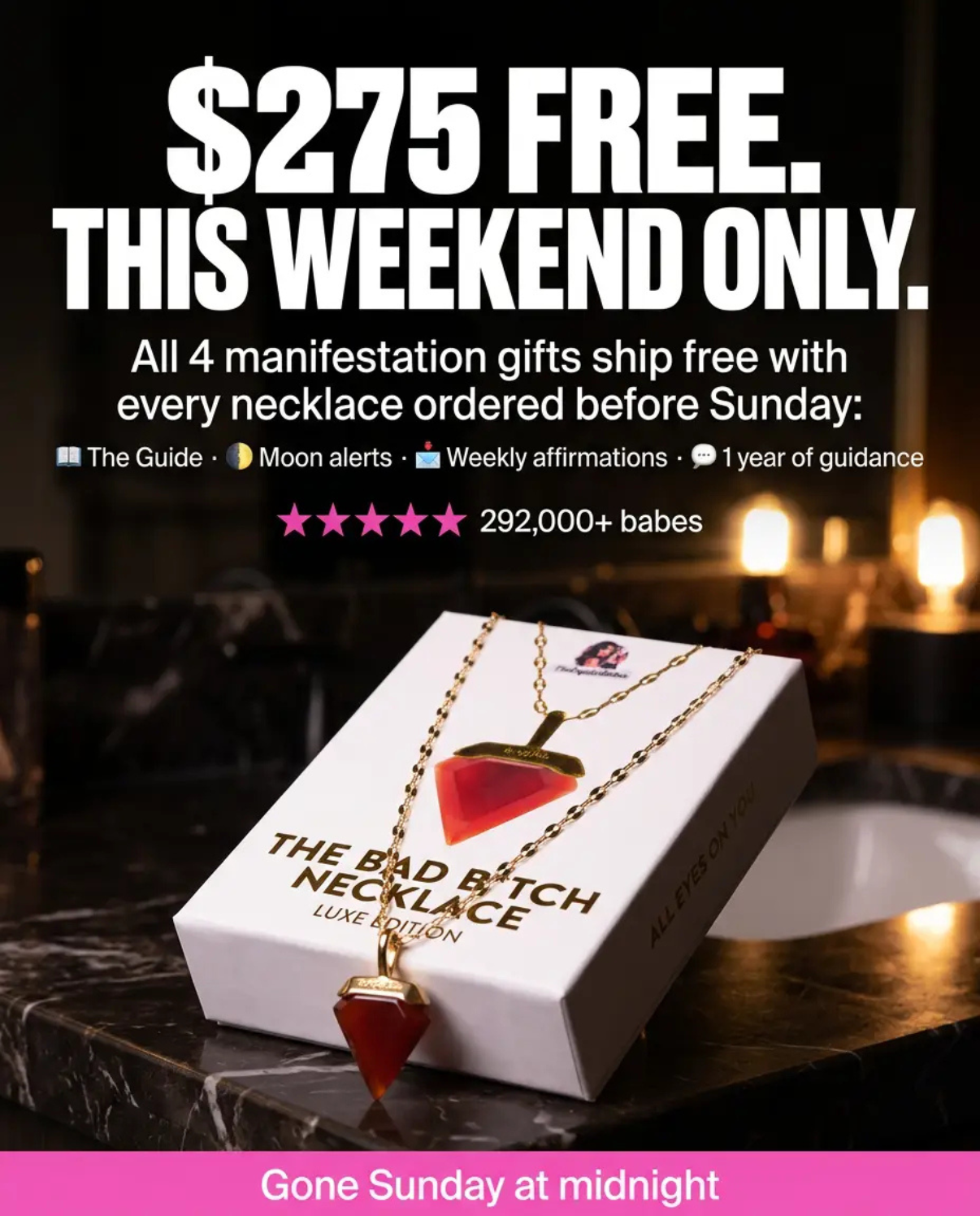 The Crystal Babes Facebook ad