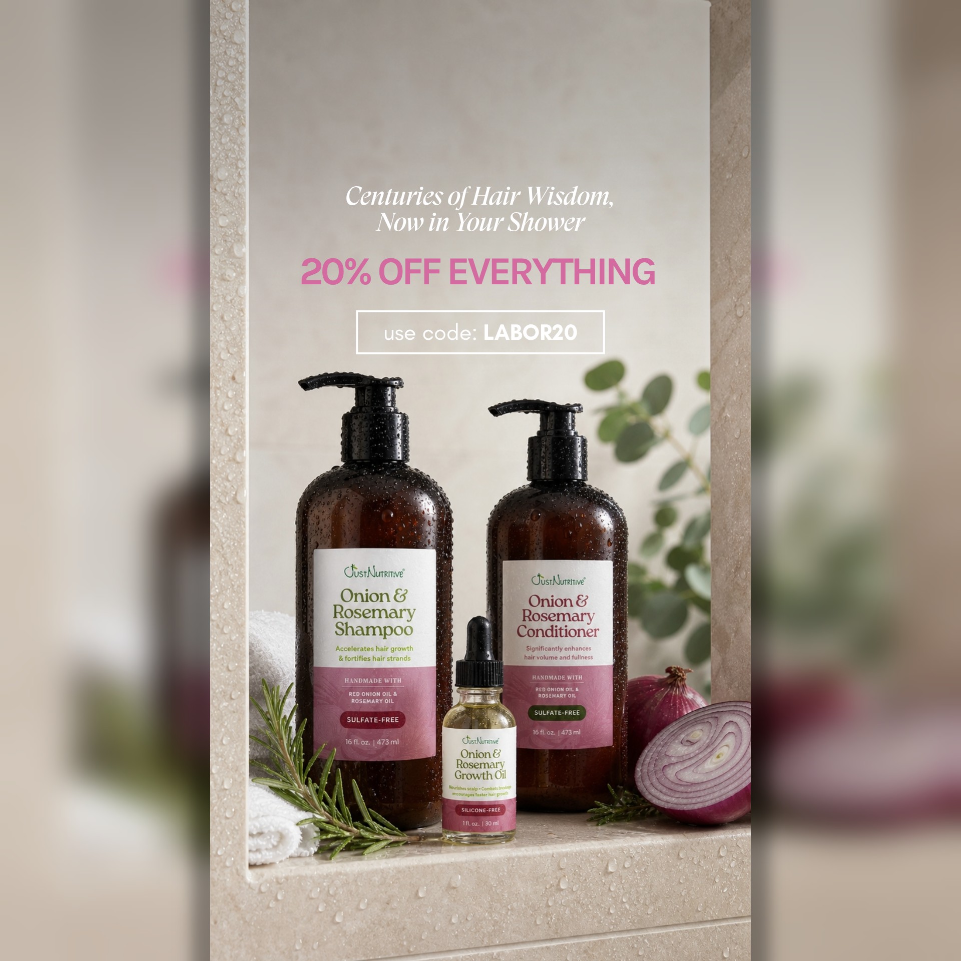 Just Nutritive Hair and Skin Care Facebook ad