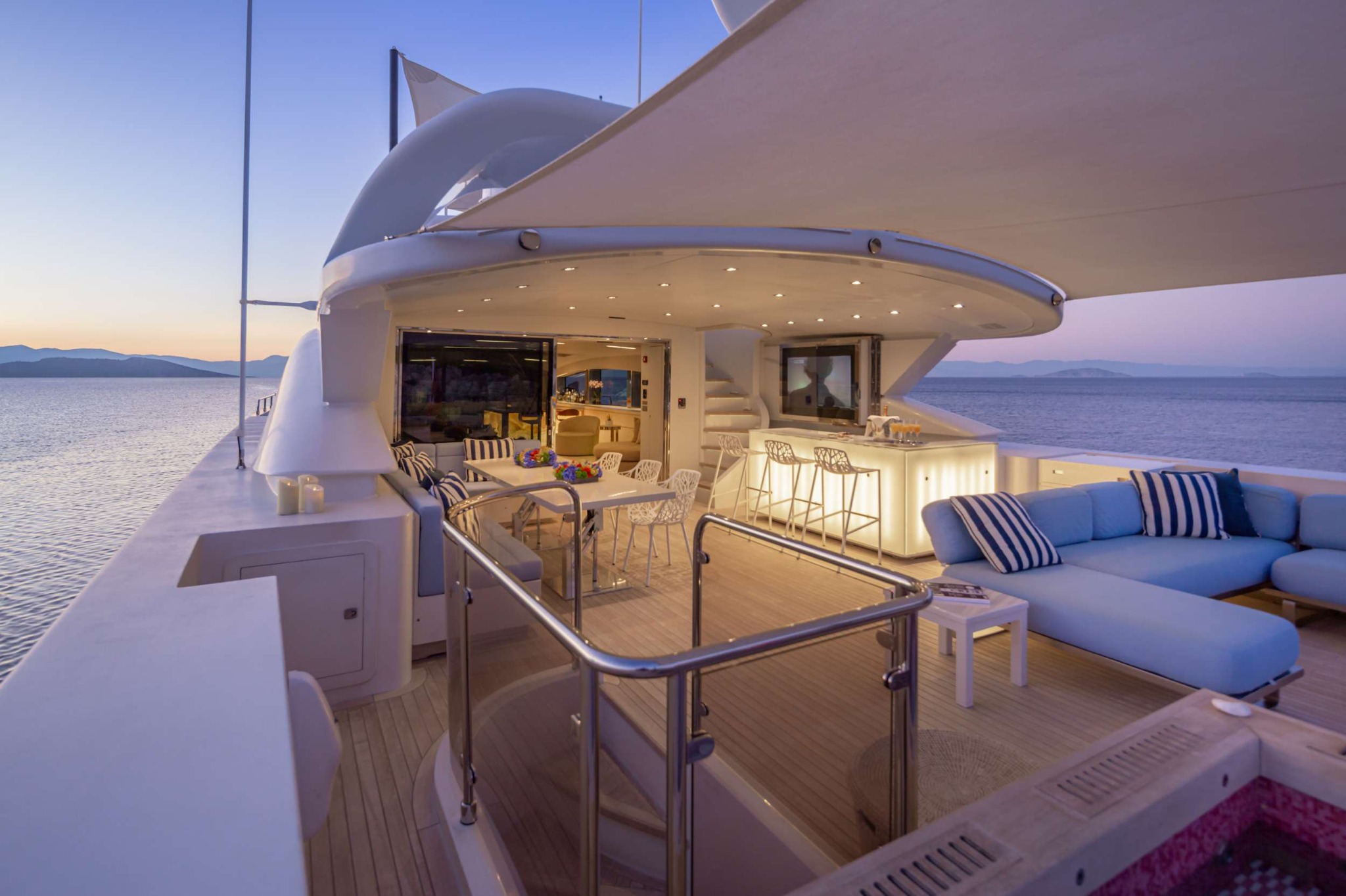 Myst Yacht Charters Facebook ad: Experience the luxury of a private yacht charter…