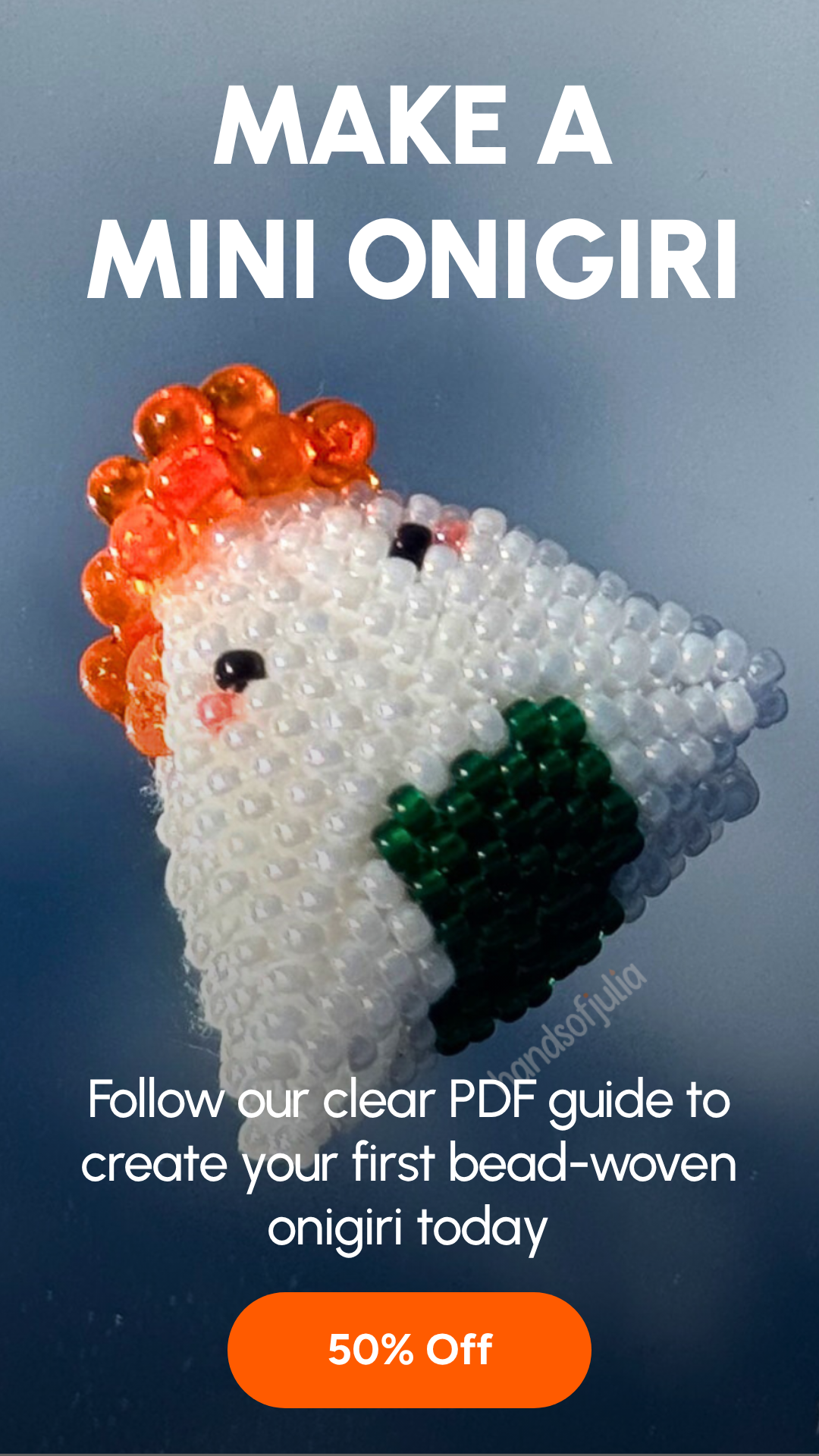 Handsofjulia Facebook ad: DIY 3D Beaded Patterns, 50% Off