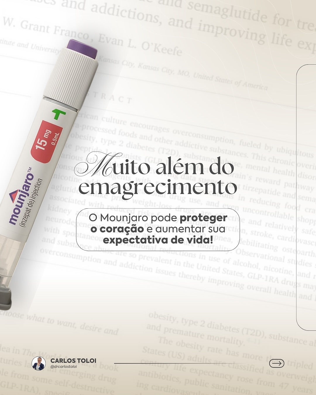 Dr. Carlos Toloi Facebook ad: Mounjaro na linha de frente da saúde preventiva