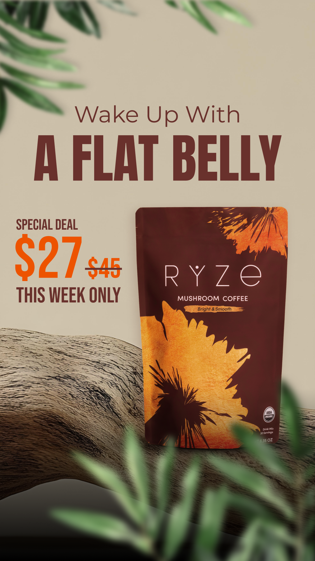 RYZE Superfoods Facebook ad