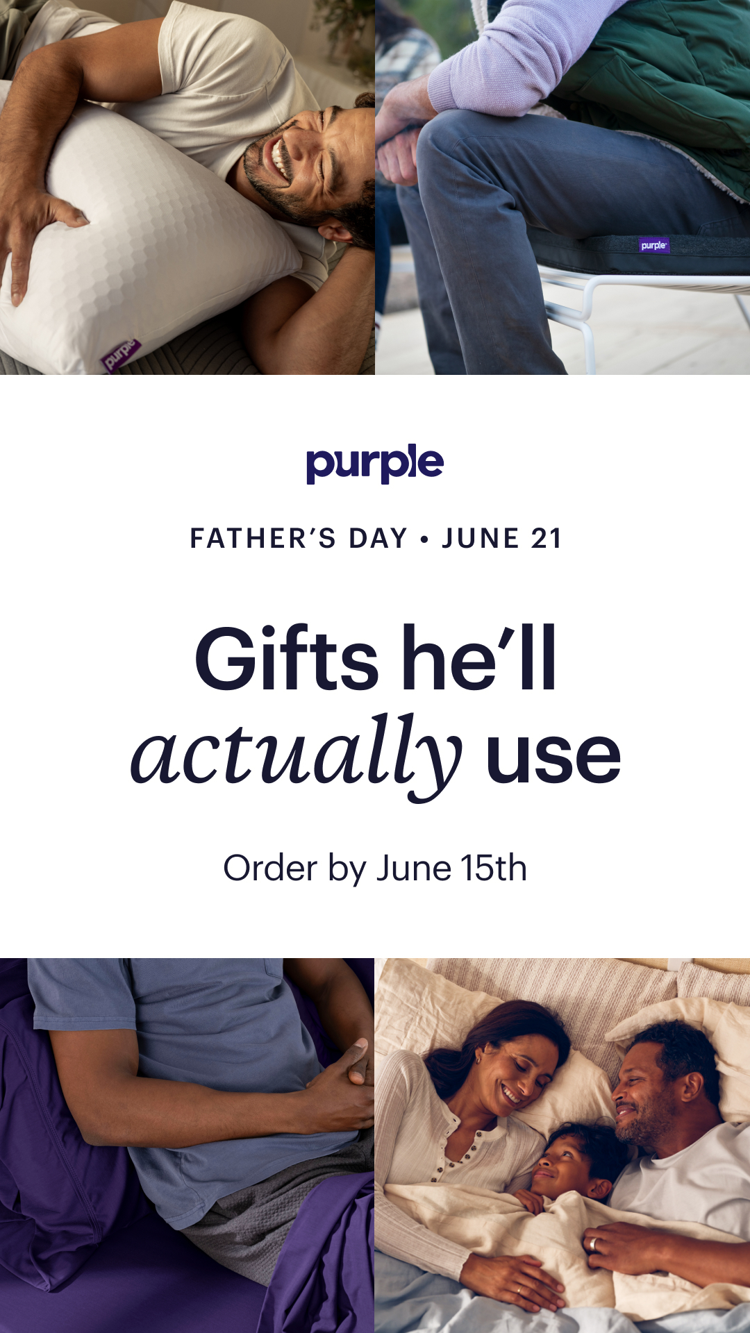 Purple Facebook ad