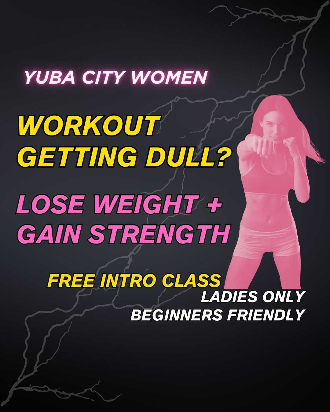 Yuba City Fitness Kickboxing Facebook ad: Fun Fitness For Females