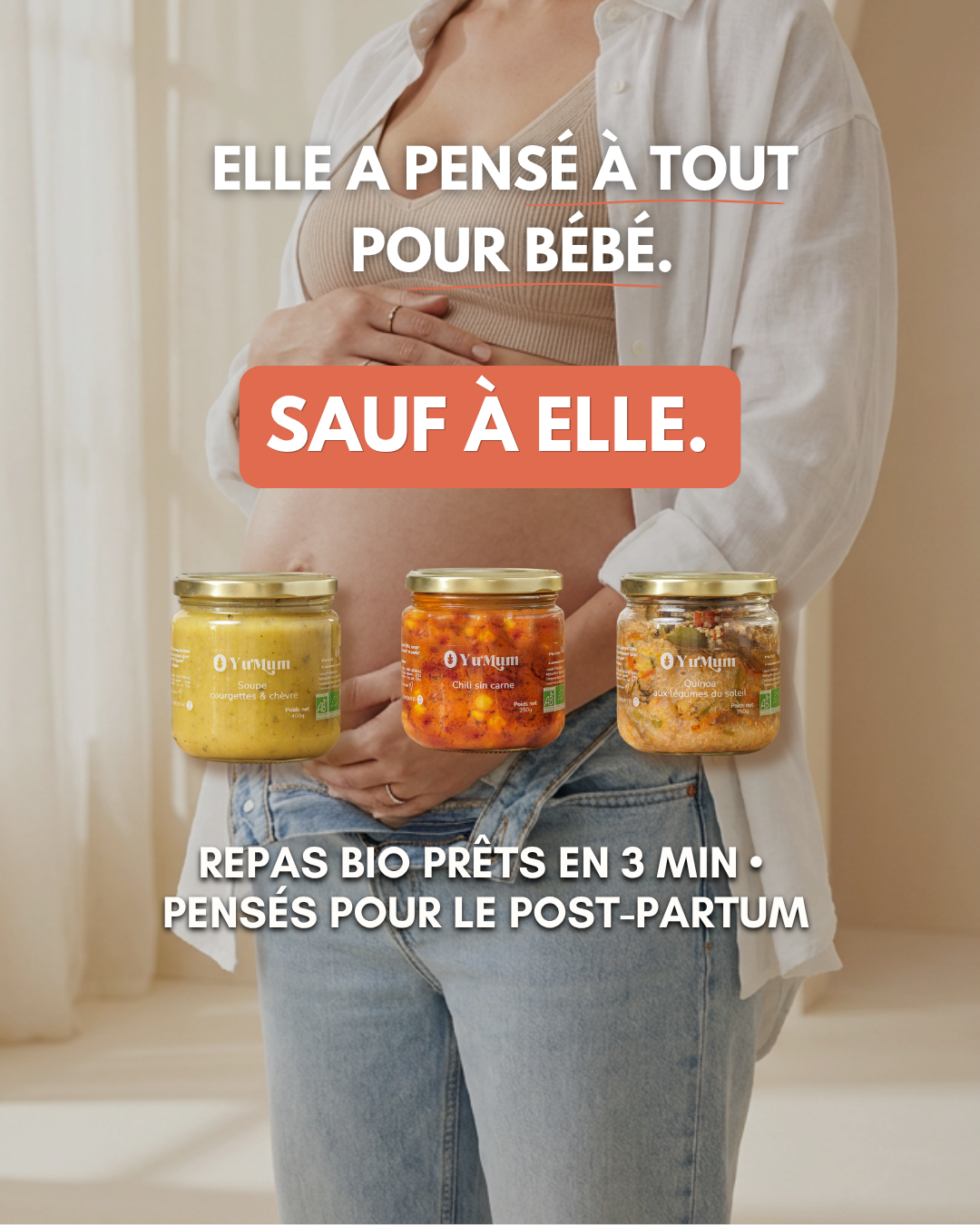 YuMum Facebook ad: Le cadeau de naissance qui pense aussi à la maman.