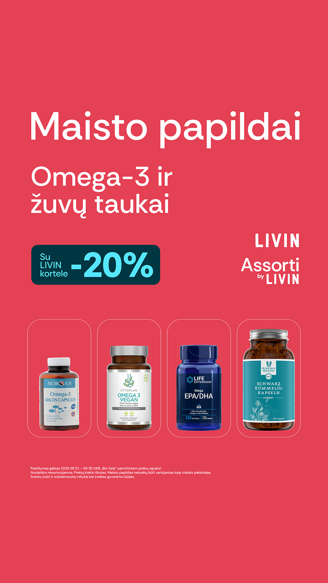 LIVIN sveiki produktai Facebook ad