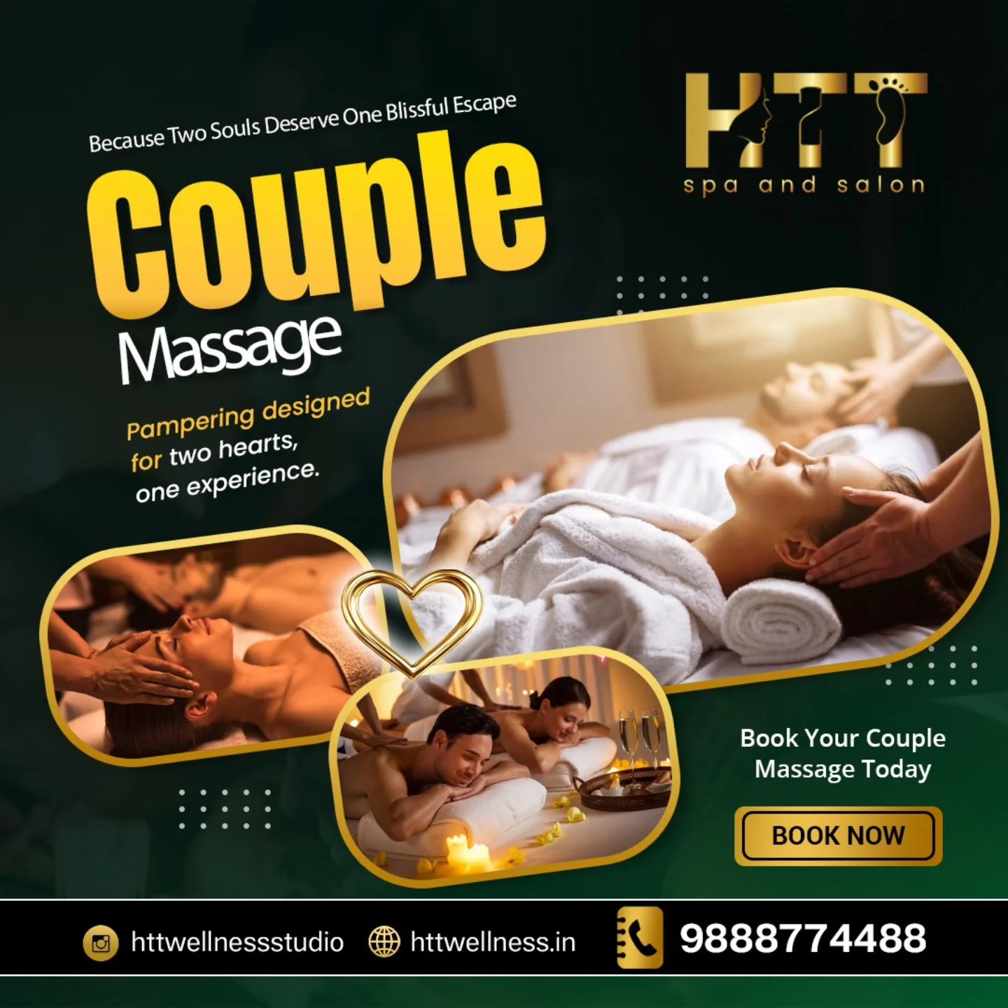 HTT Wellness Studio SPA and SALON Facebook ad: Rejuvenate. Refresh. Rediscover Yourself at HTT Wellness…