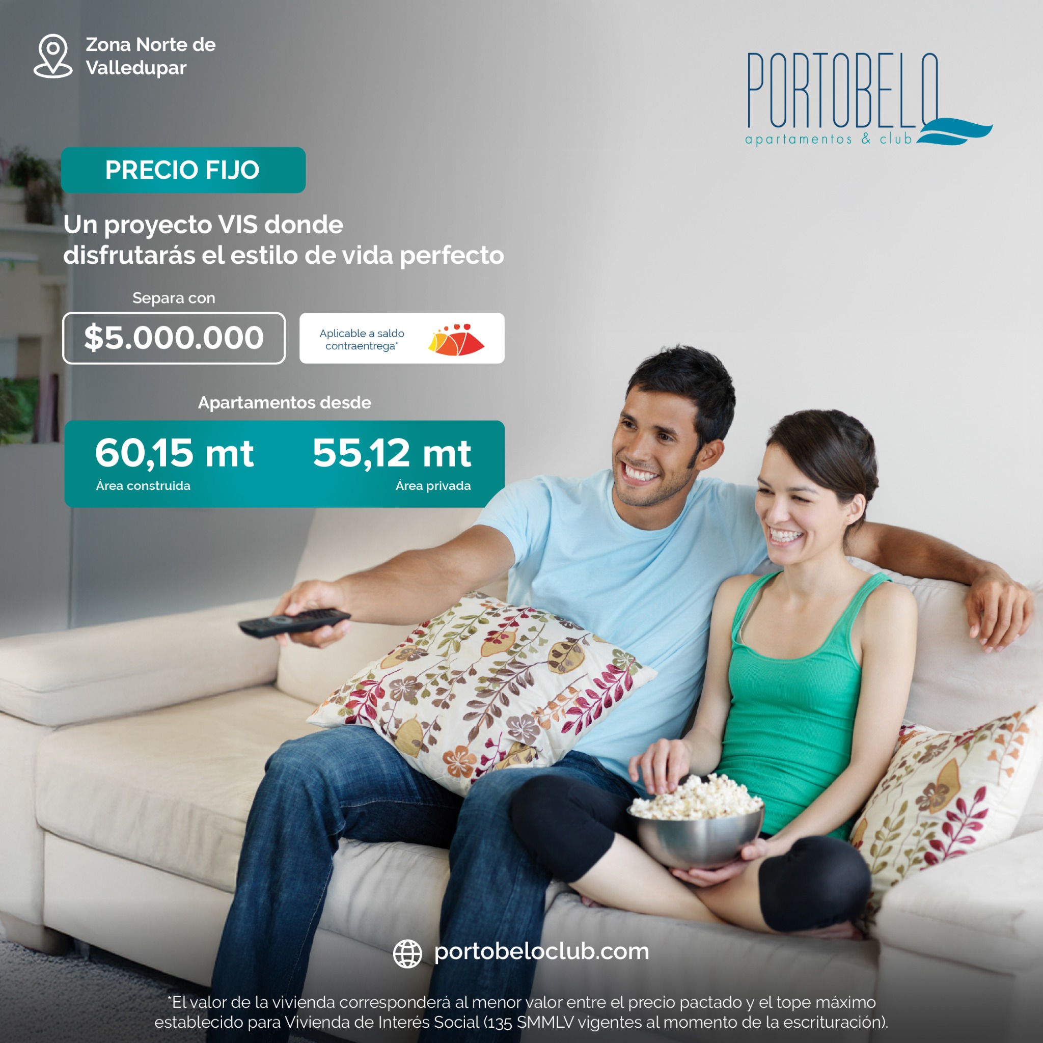 Portobelo Valledupar Facebook ad: ¡Tu apartamento propio sí es posible!