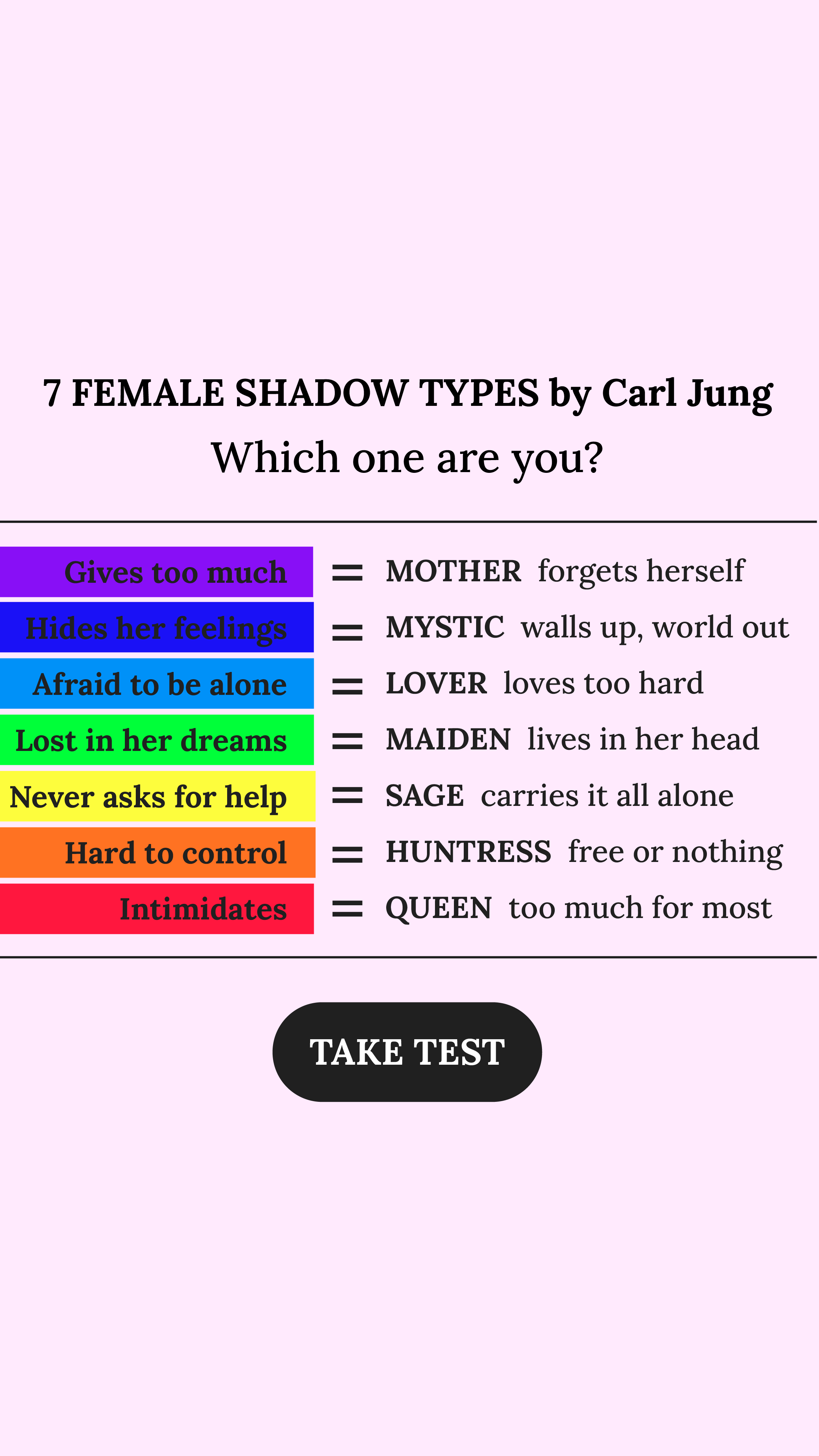 Personality Type Facebook ad