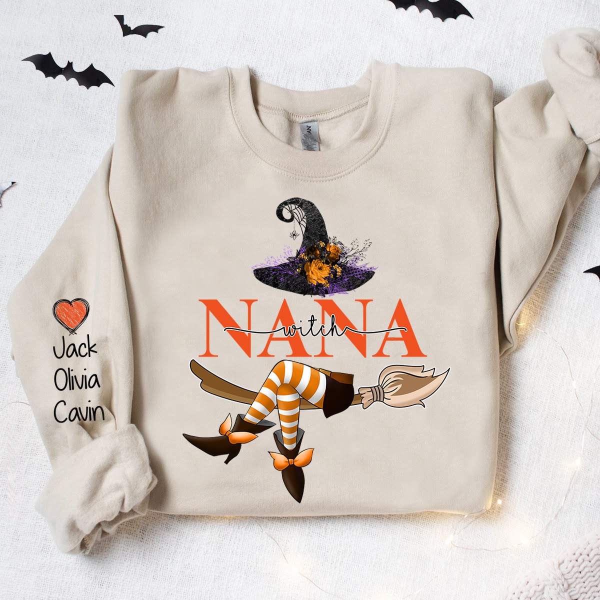 Giantbighands - Embroidered Gifts Facebook ad: Grandma Life Witch Sweatshirt, Custom Grandma & Kids…