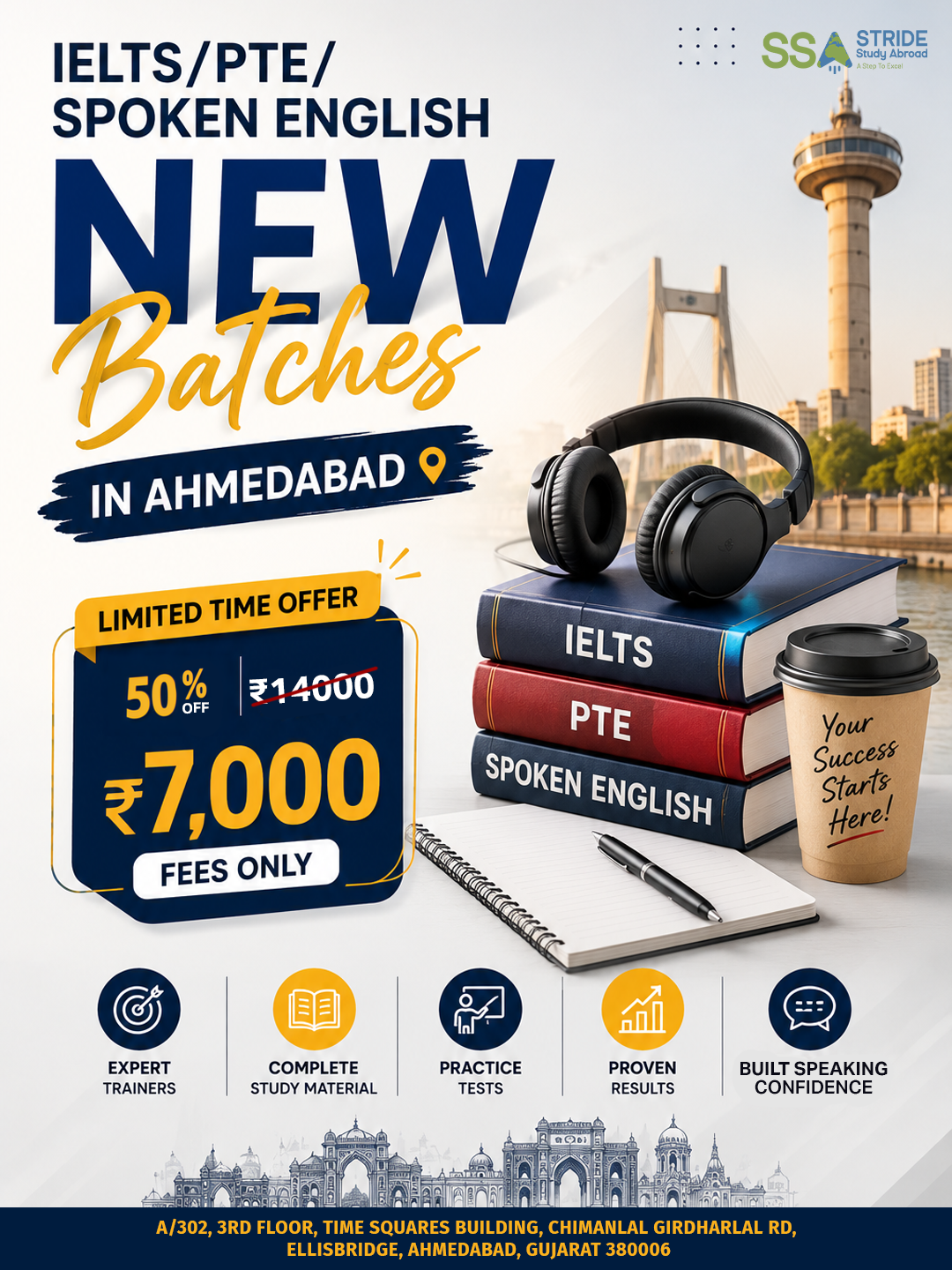 StrideStudy_Abroad Facebook ad: Offer for First 10 Students Only!