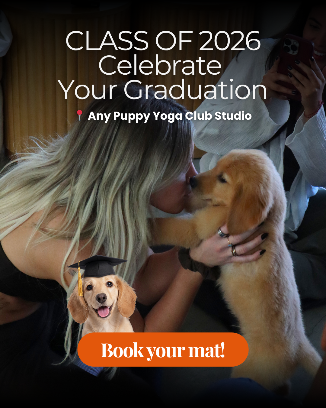 Puppy Yoga Club Facebook ad