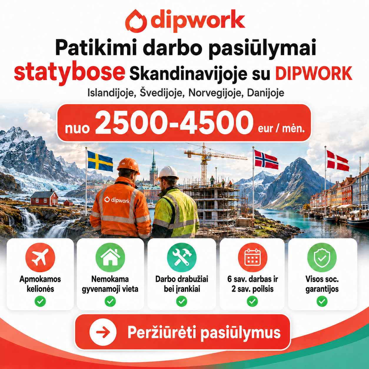 Dipwork Lietuva Facebook ad: Peržiūrėti skelbimus