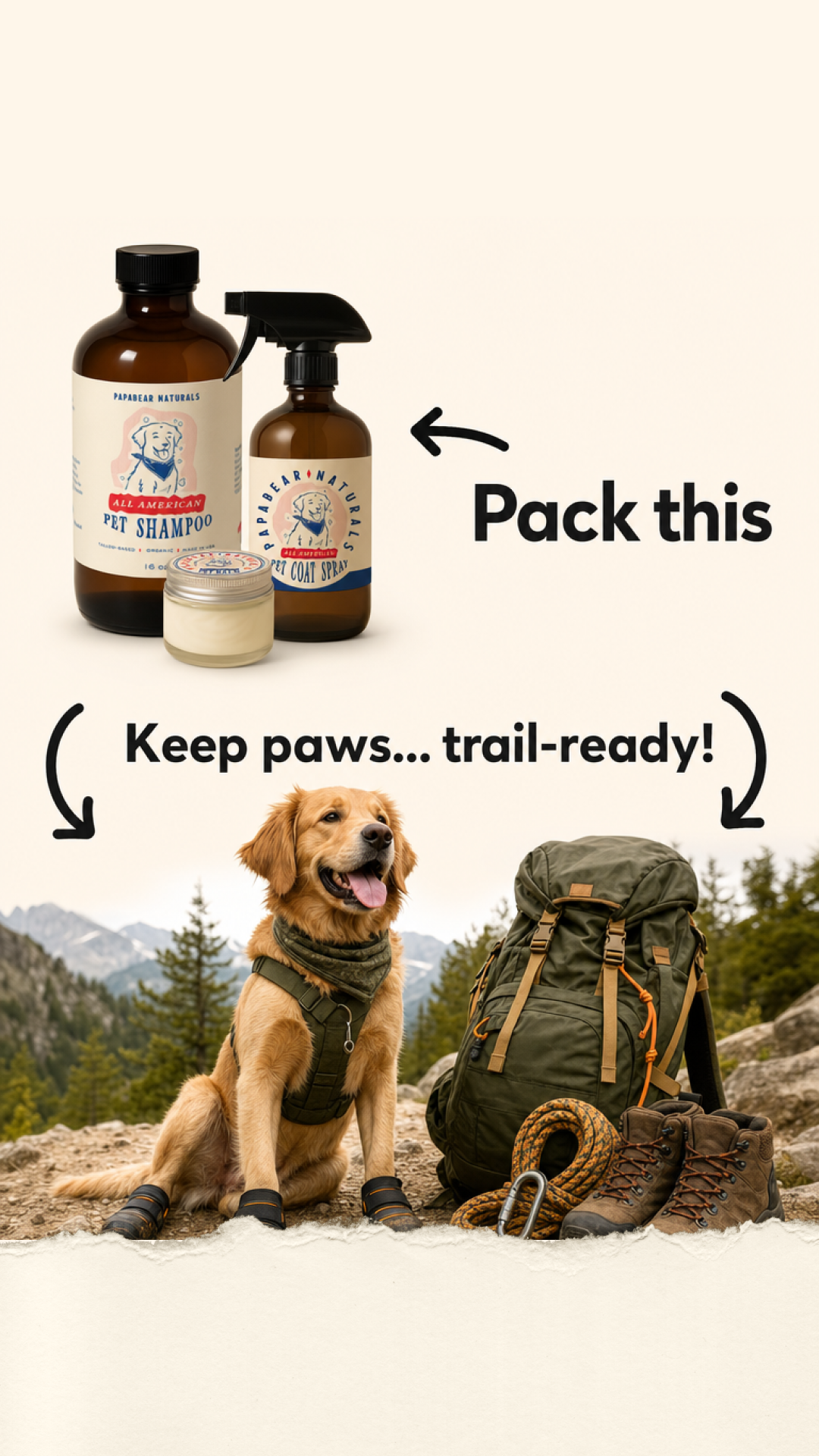 Papabear Naturals Facebook ad