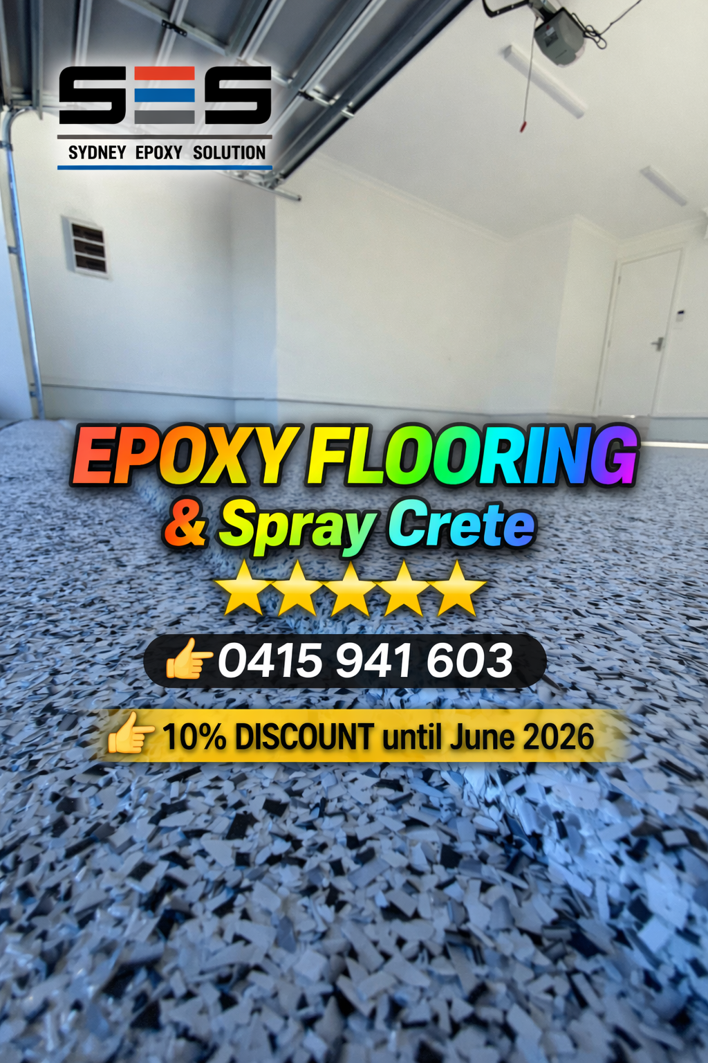 Sydney Epoxy Solution Facebook ad: Get A Free Epoxy Flooring Quote Today
