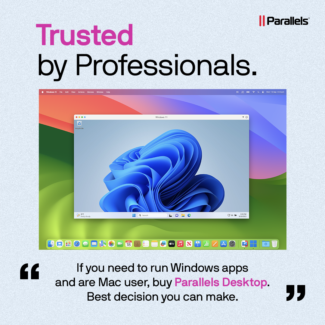 Parallels Facebook ad