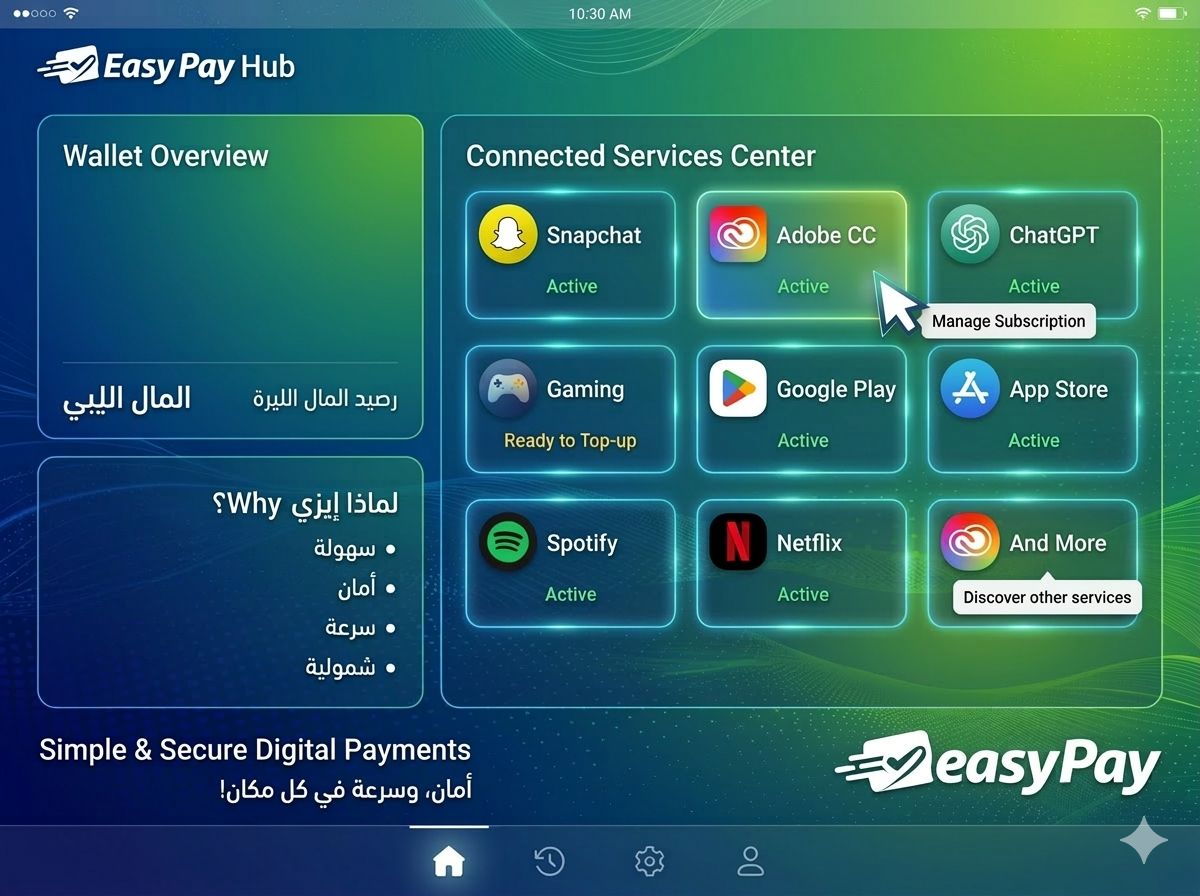 Easy pay Facebook ad: كل الاشتراكات اللي تحتاجها في مكان واحد