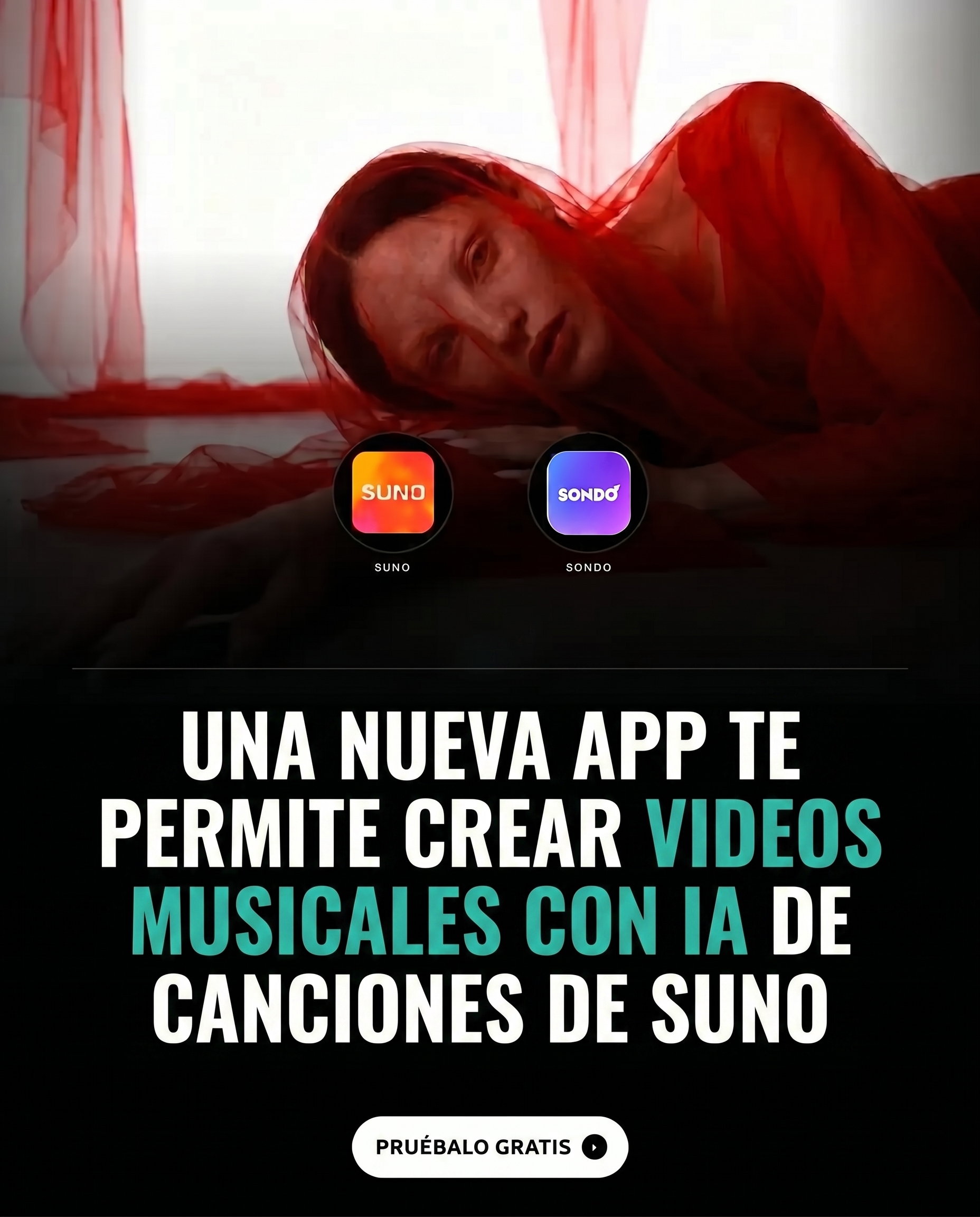 Fews Facebook ad: Sondo, AI Music Video & Music Creation Platform