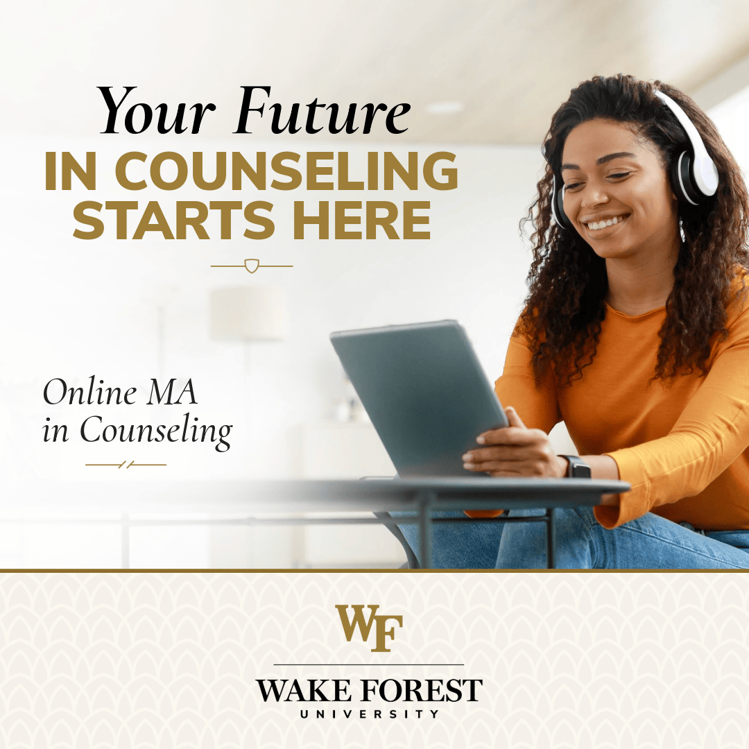 Wake Forest University Master of Arts in Counseling Online Facebook ad