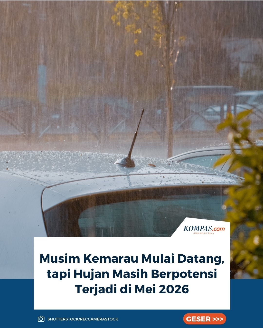 Kompas.com Facebook ad: Baru mau masuk musim kemarau, tapi hujan masih…