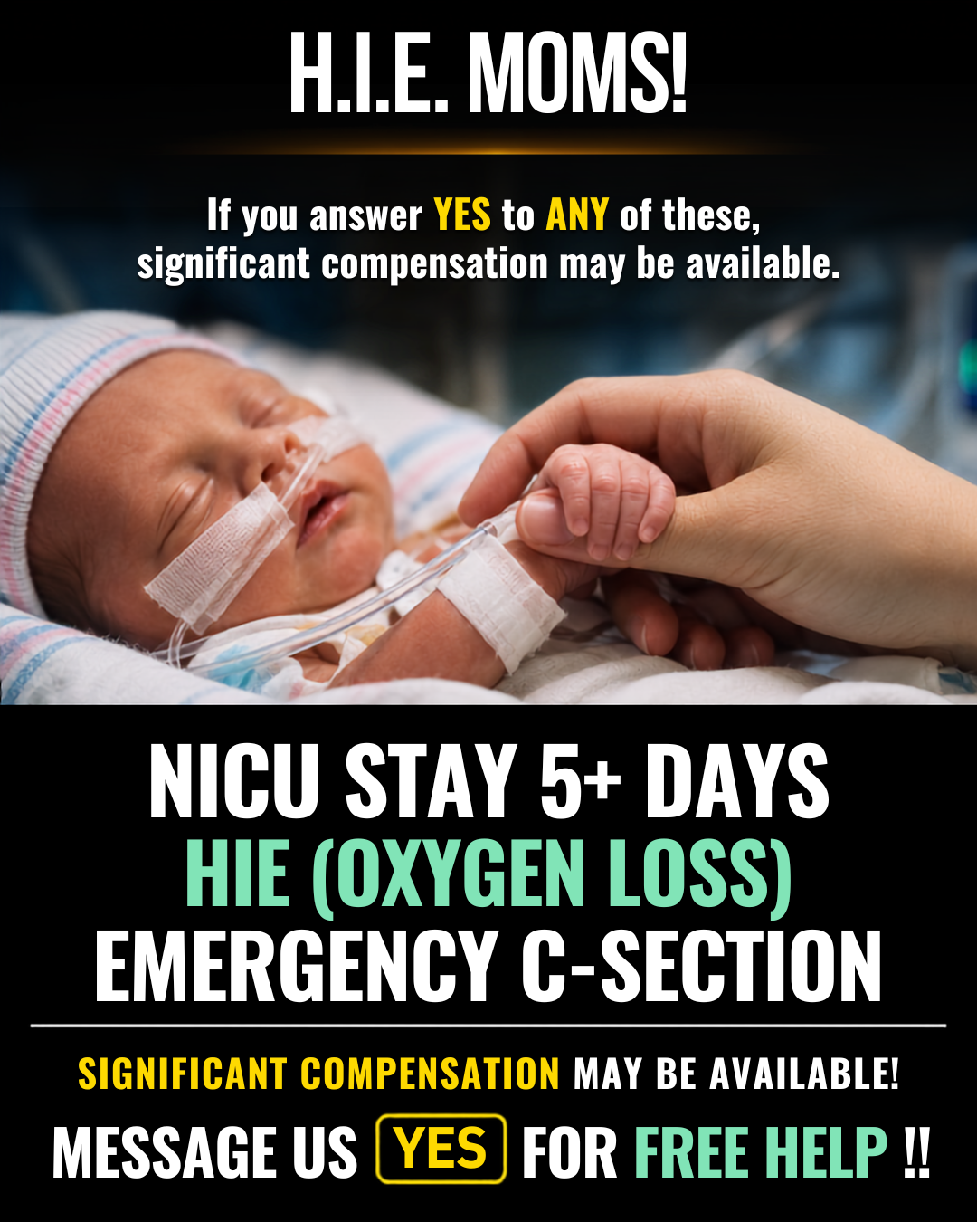 Cerebral Palsy Family Help Facebook ad: Msg YES for FREE Help!